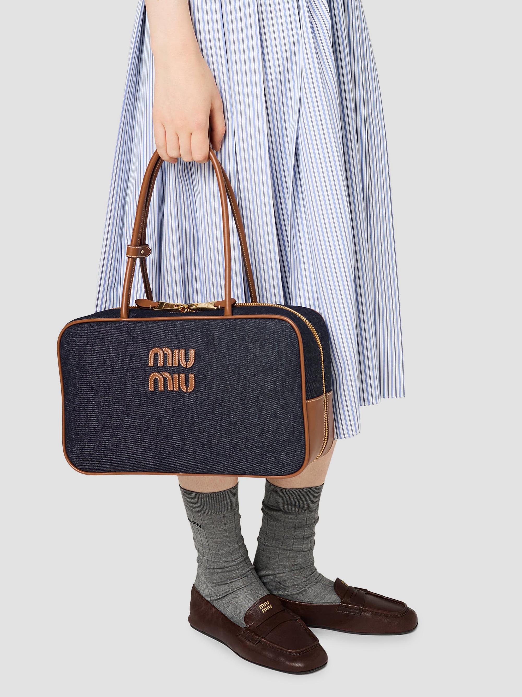 Miu Miu Beau Denim Top Handle Bag | Saks Fifth Avenue