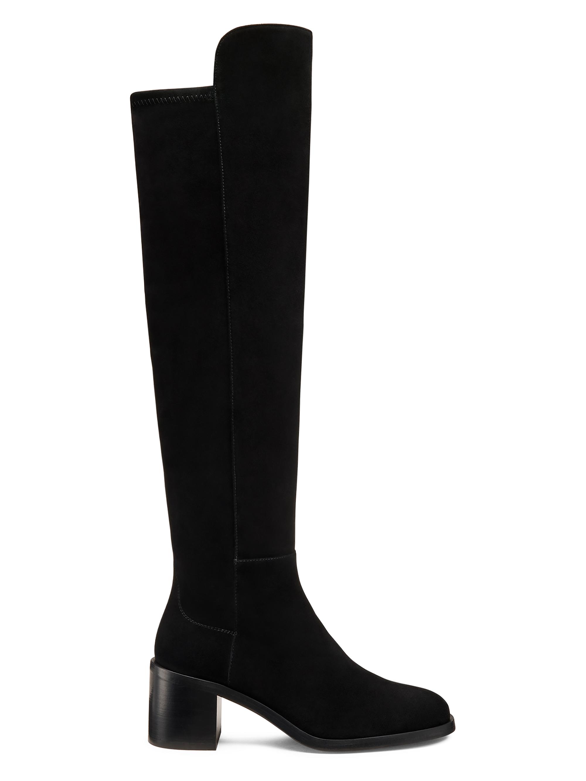 どん底太郎　7013050 Stuart Weitzman Boots CITY BLOCK Boots Black Leather 6.5 B Stretch