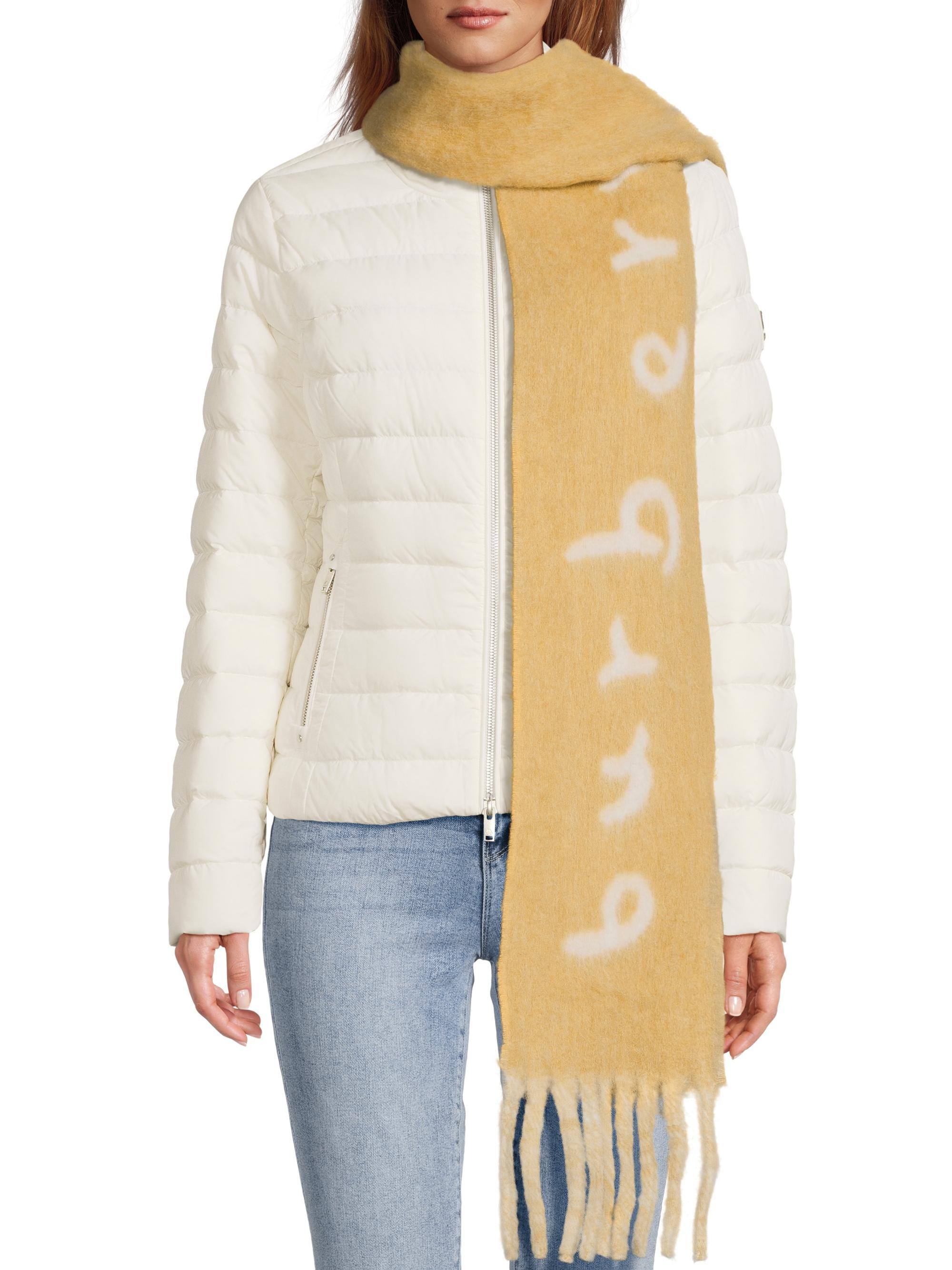 Burberry Reversible Logo Jacquard Alpaca-Blend Scarf | Saks Fifth