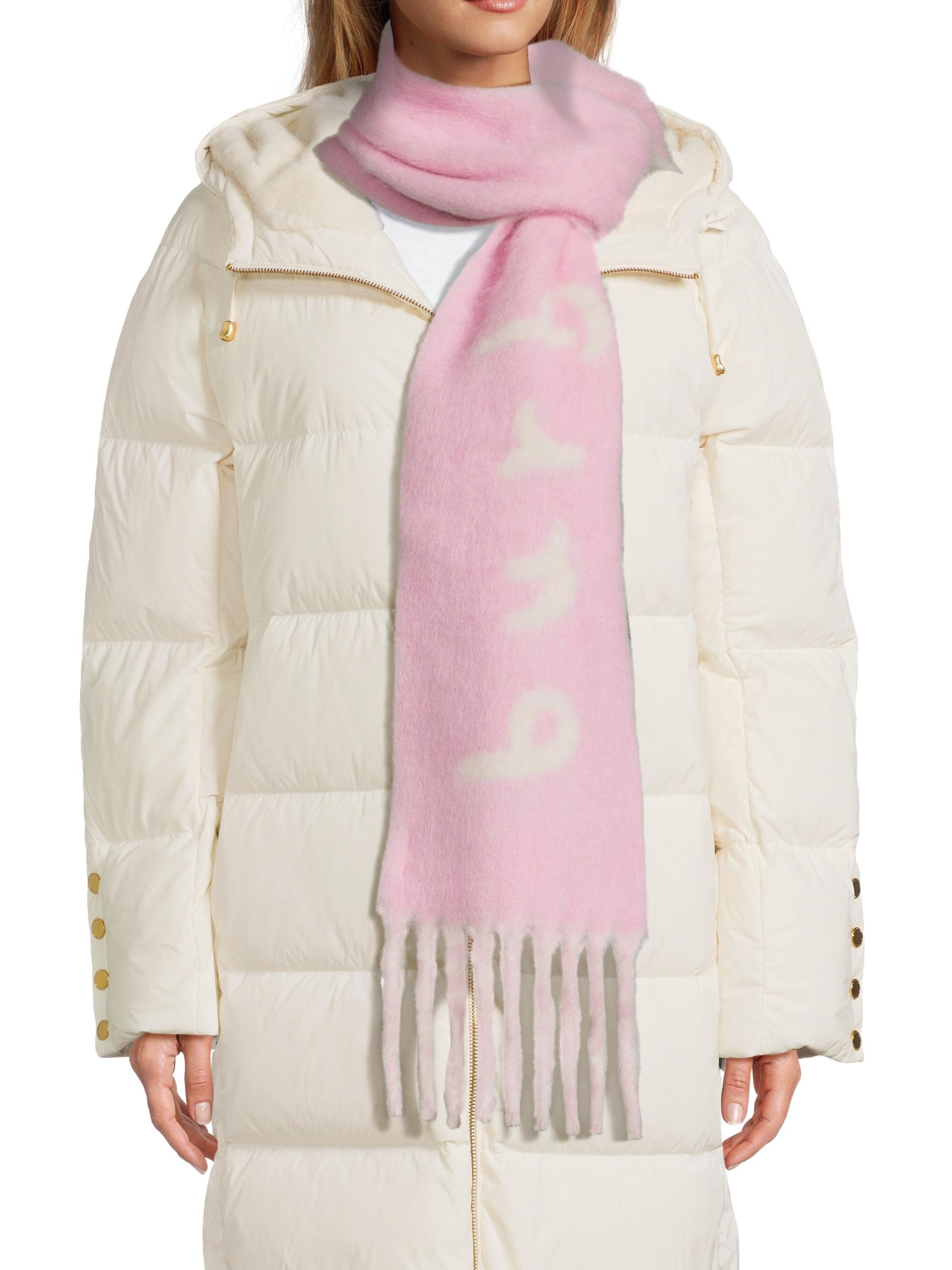 Burberry Women's Reversible Logo Jacquard Alpaca-Blend Scarf - Sugar Pink