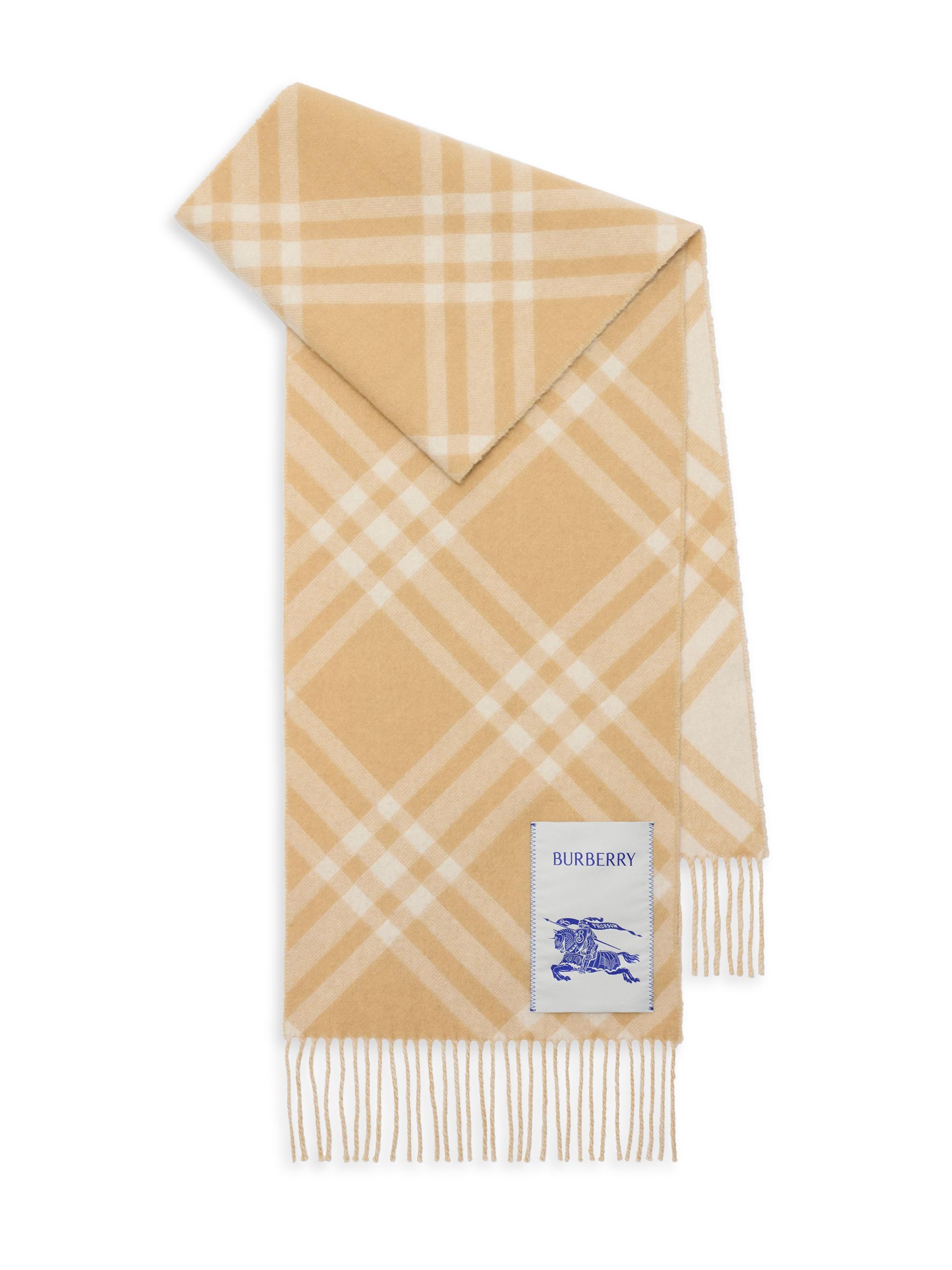 Burberry Women's Check Cashmere Scarf - Sand