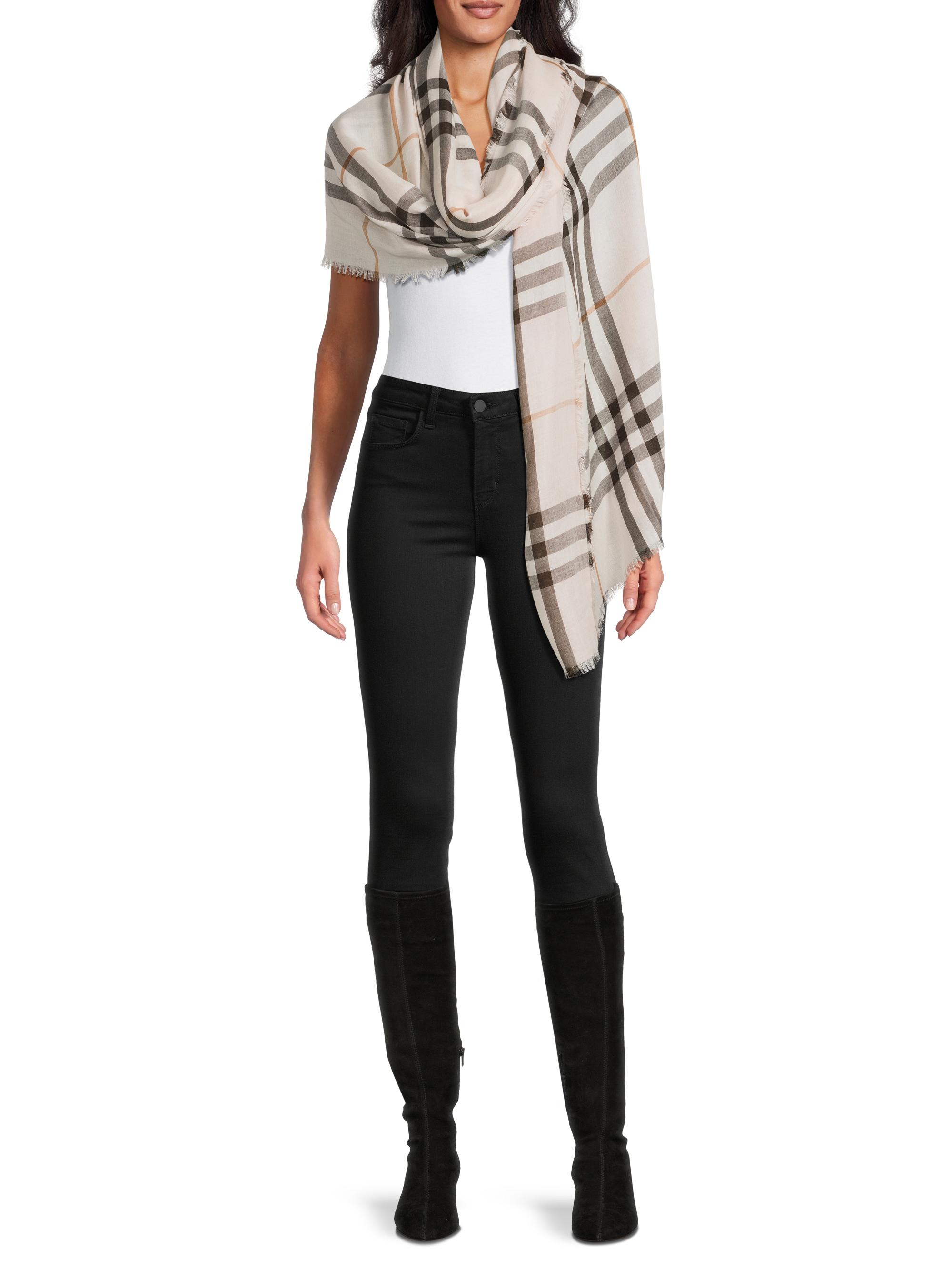 Burberry Reversible Check Wool-Silk Scarf | Saks Fifth Avenue