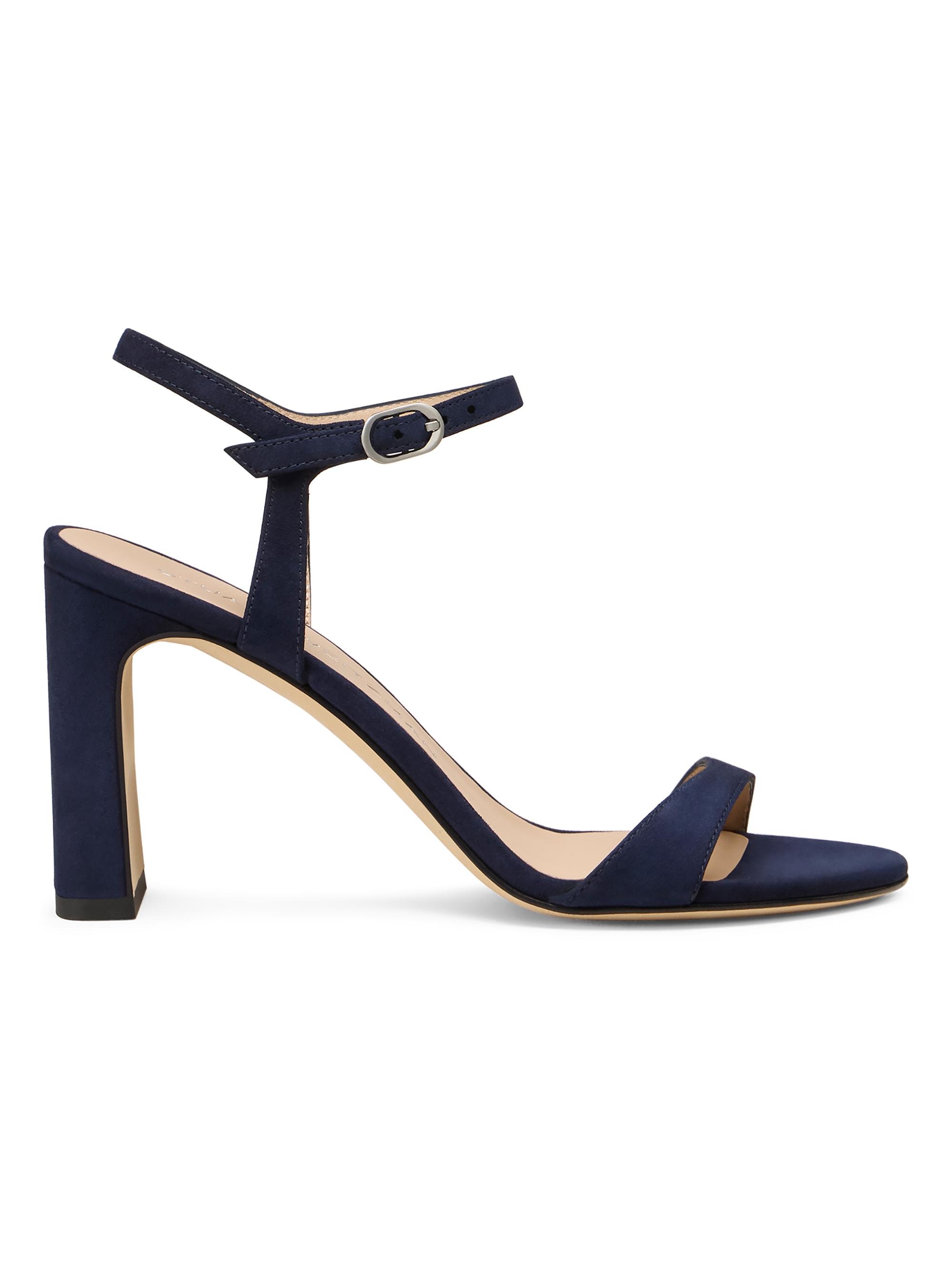 Stuart Weitzman Women's Babette 85MM Suede Sandals - Nice Blue