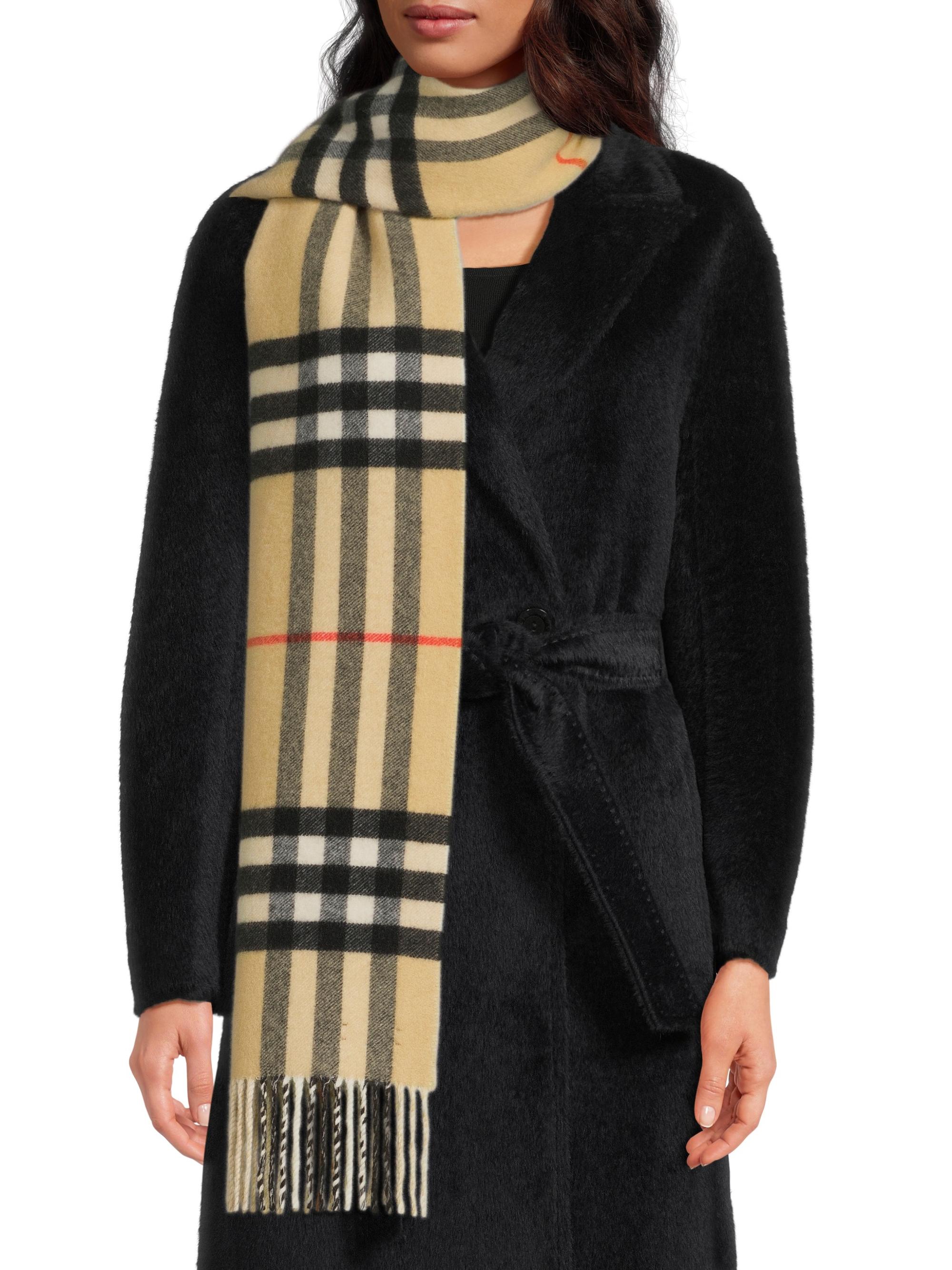 Burberry Washed Giant Check Cashmere Scarf | Saks Fifth Avenue