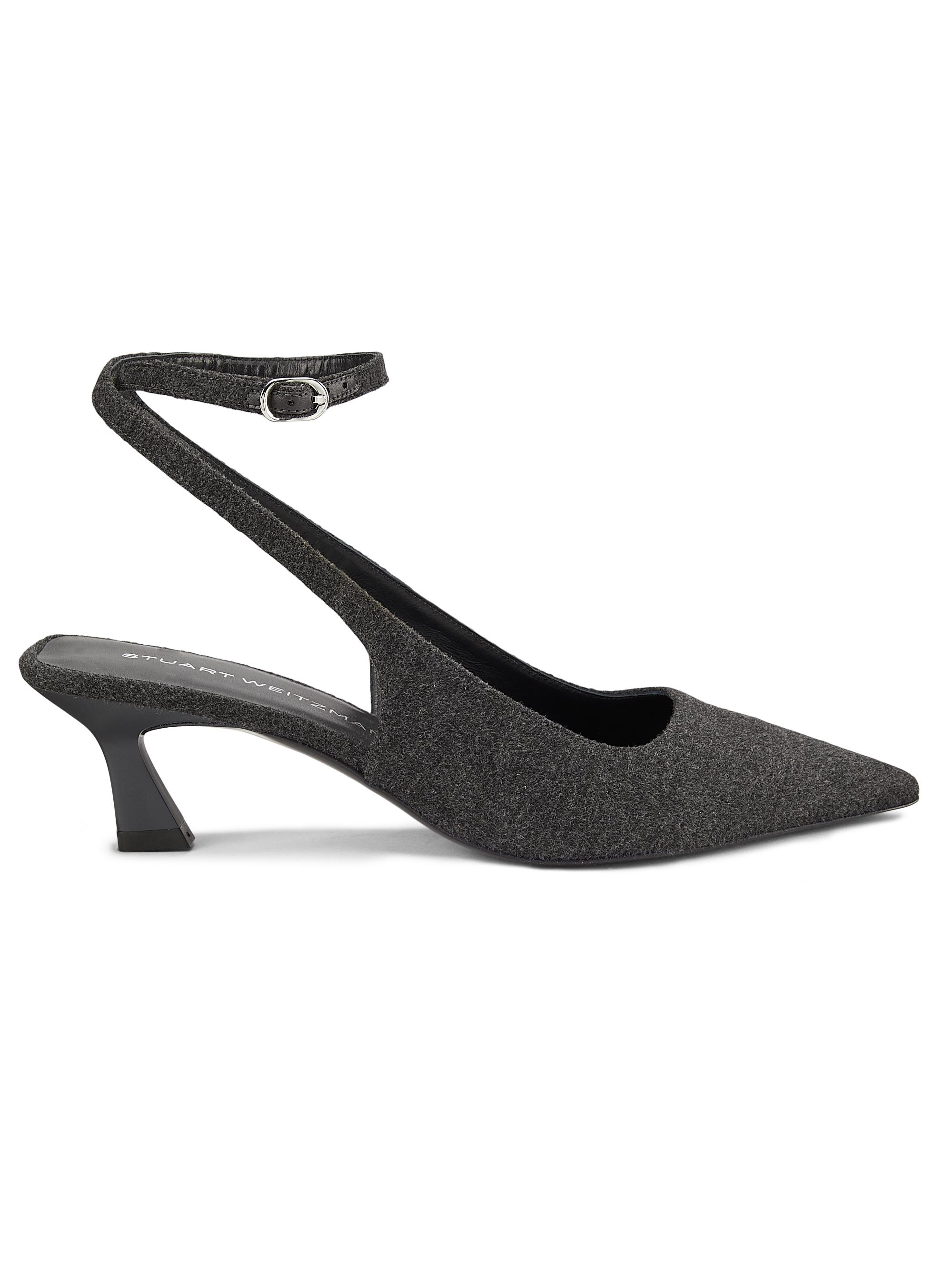 Stuart Weitzman Women's Vinnie 50MM Flannel Pumps - Charcoal