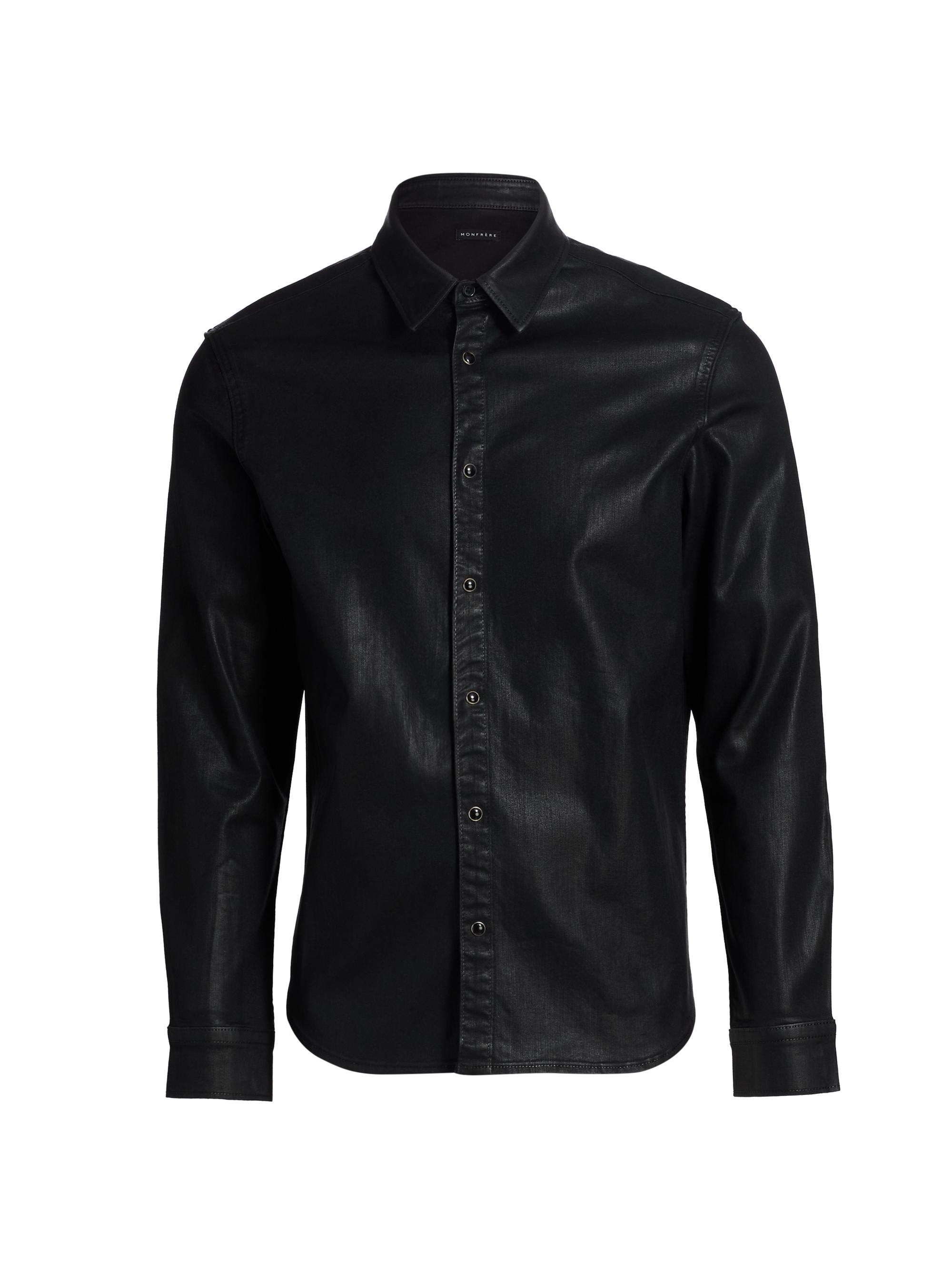 Monfrère Men's Cooper Coated Denim Shirt - Coated Noir