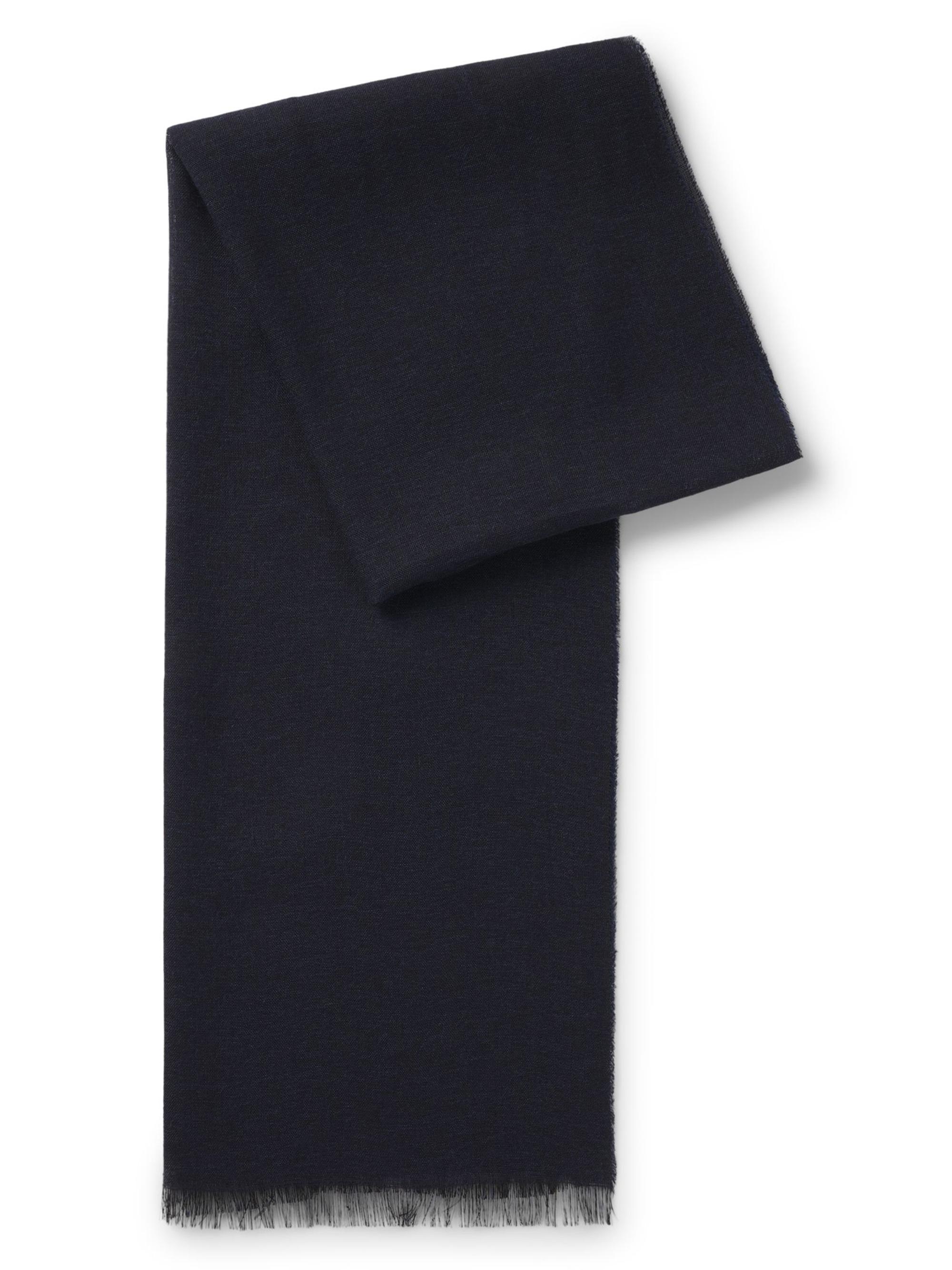 BOSS Men's Beckham x Boss Lightweight Two-Tone Scarf with Linen - Blue