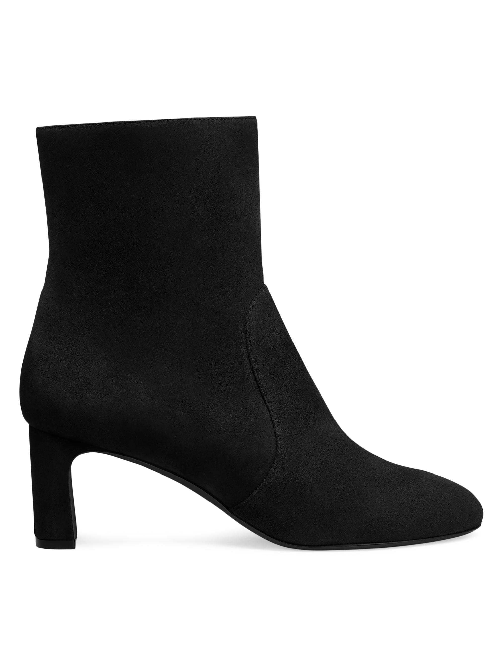 Stuart Weitzman Women's Babette 60MM Suede Ankle Boots - Black