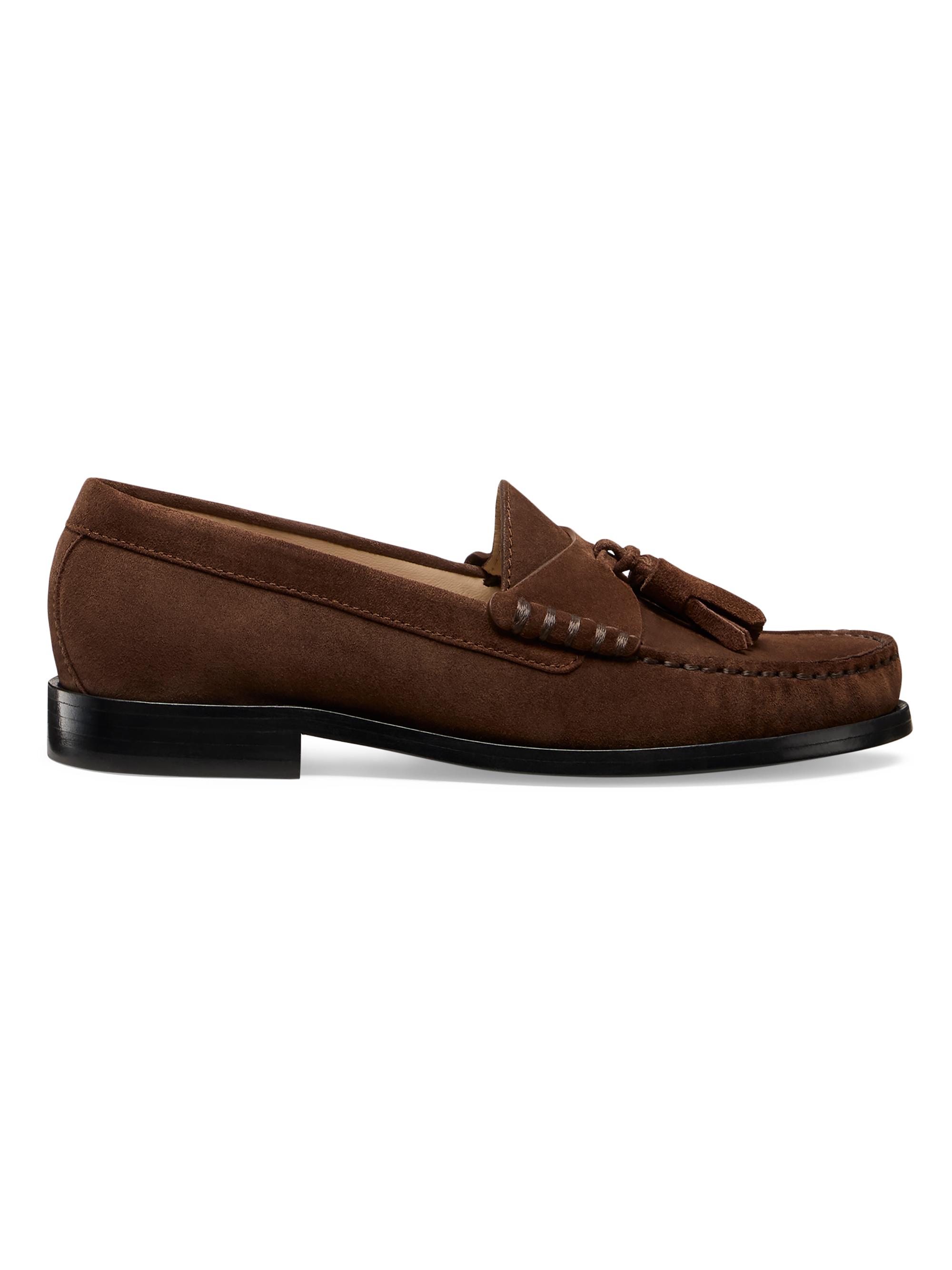 Stuart Weitzman Women's Lottie 40MM Suede Tassel Loafers - Walnut