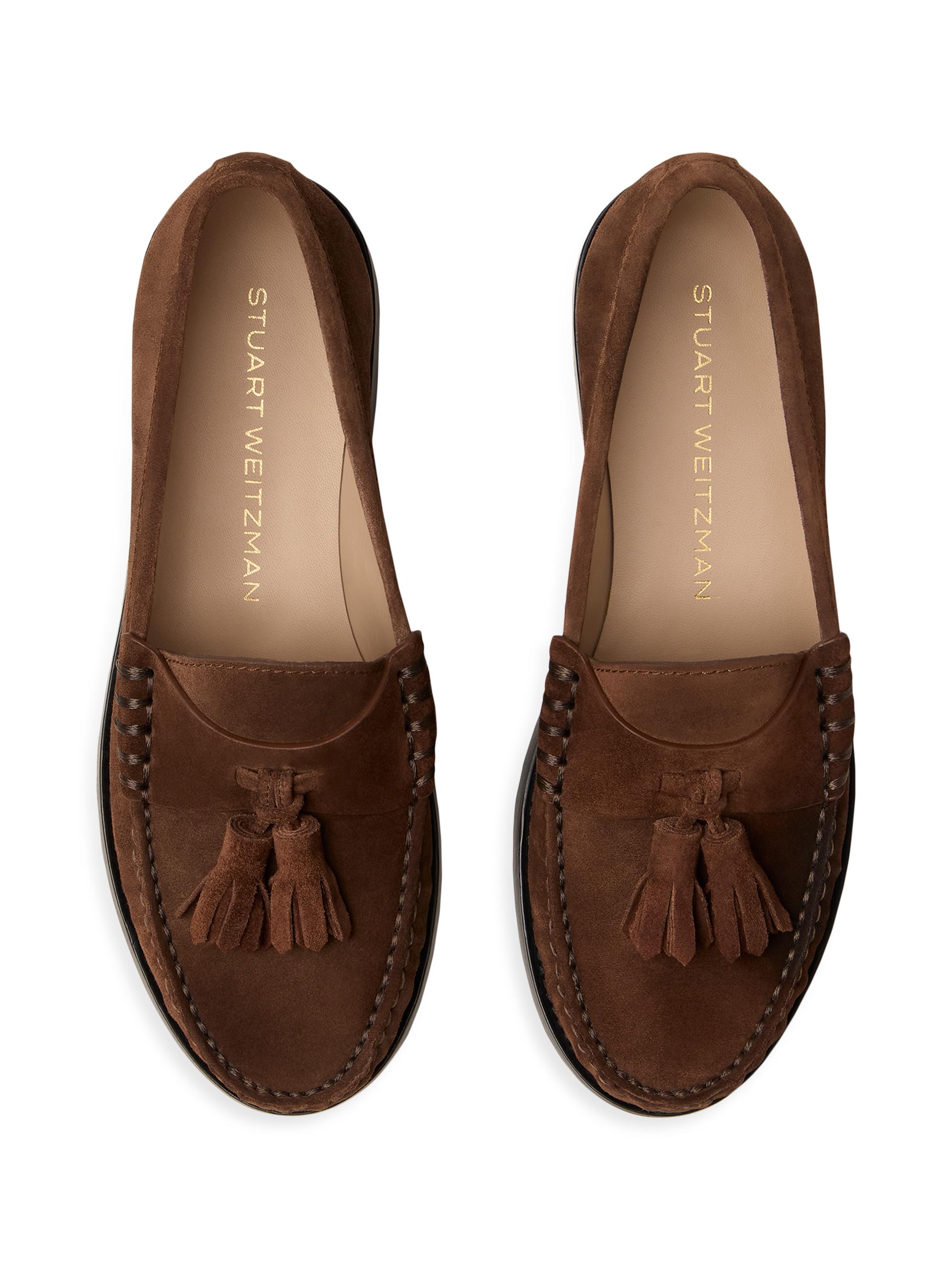 Stuart Weitzman Lottie 40MM Suede Tassel Loafers | Saks  display picture 1