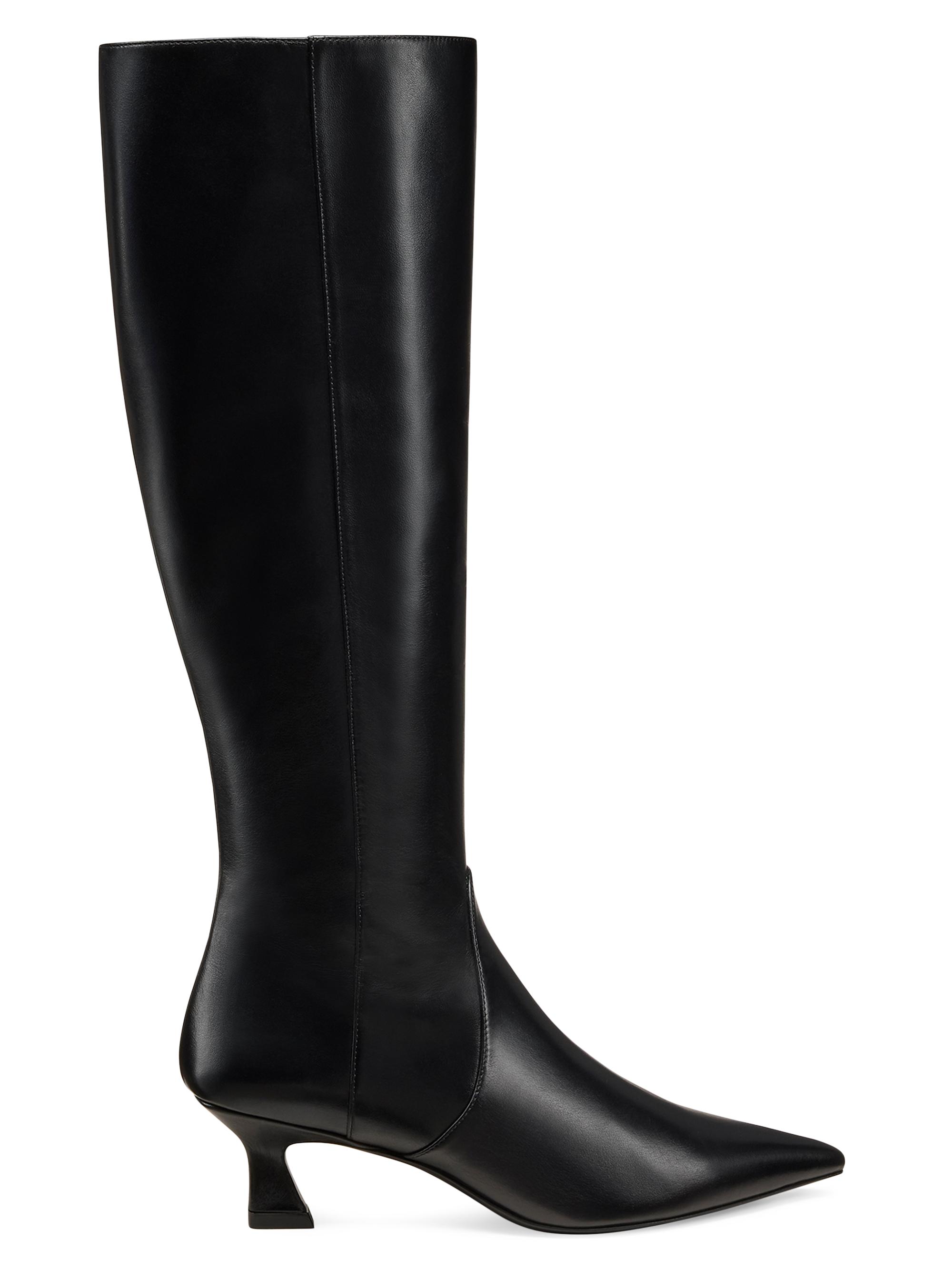 Stuart Weitzman Women's Vinnie 50MM Leather Knee-High Boots - Black