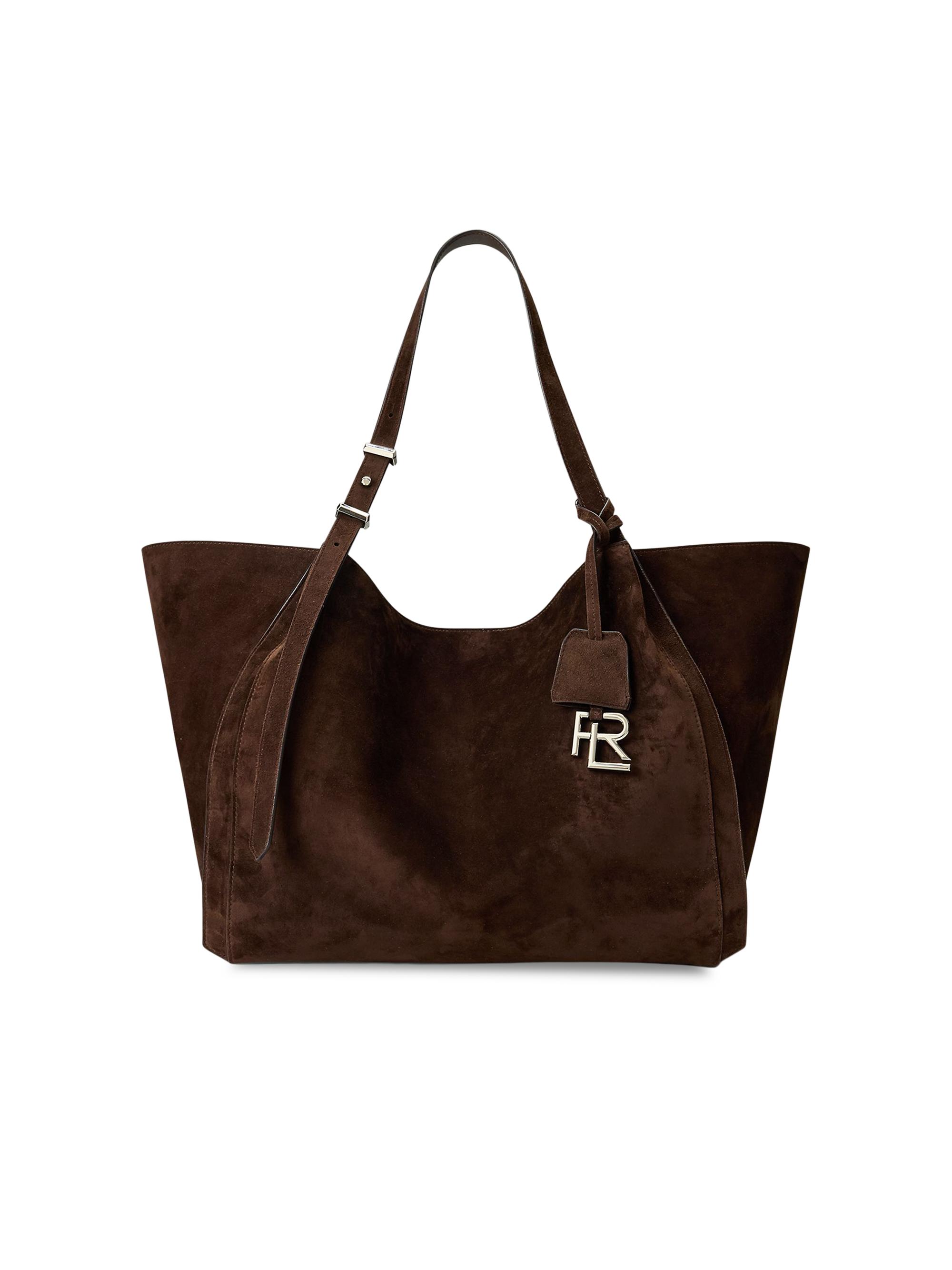 Polo Ralph Lauren Large Bellport Leather-Trimmed Suede Tote Bag