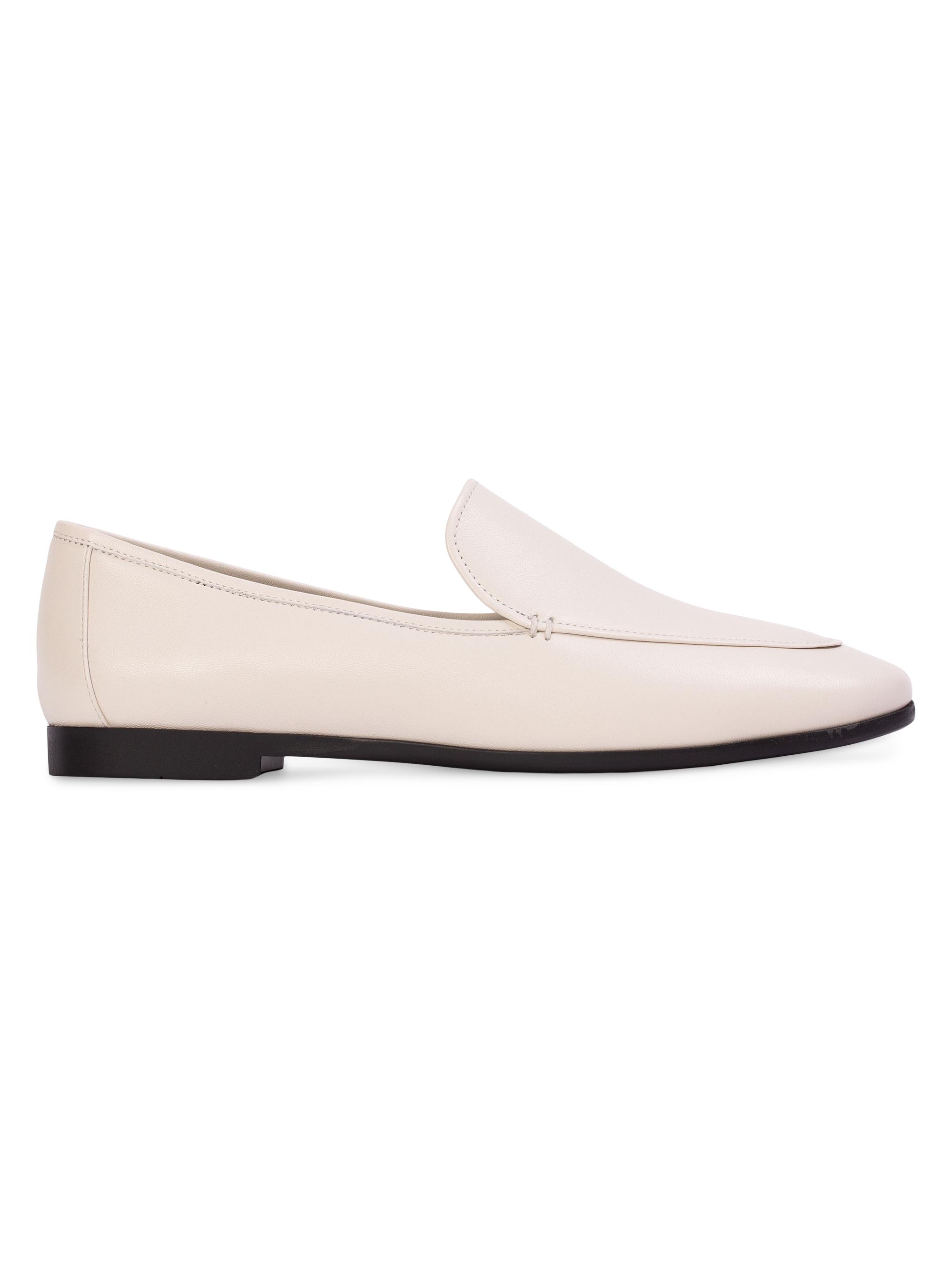 Black Suede Studio Women's Allie Leather Loafers - Coconut Leather