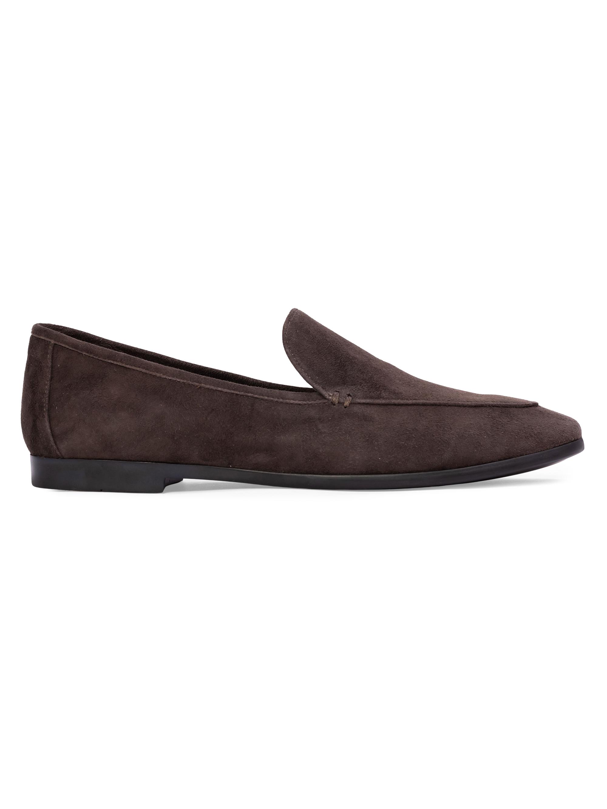 Black Suede Studio Women's Allie Suede Loafers - Hot Fudge Suede