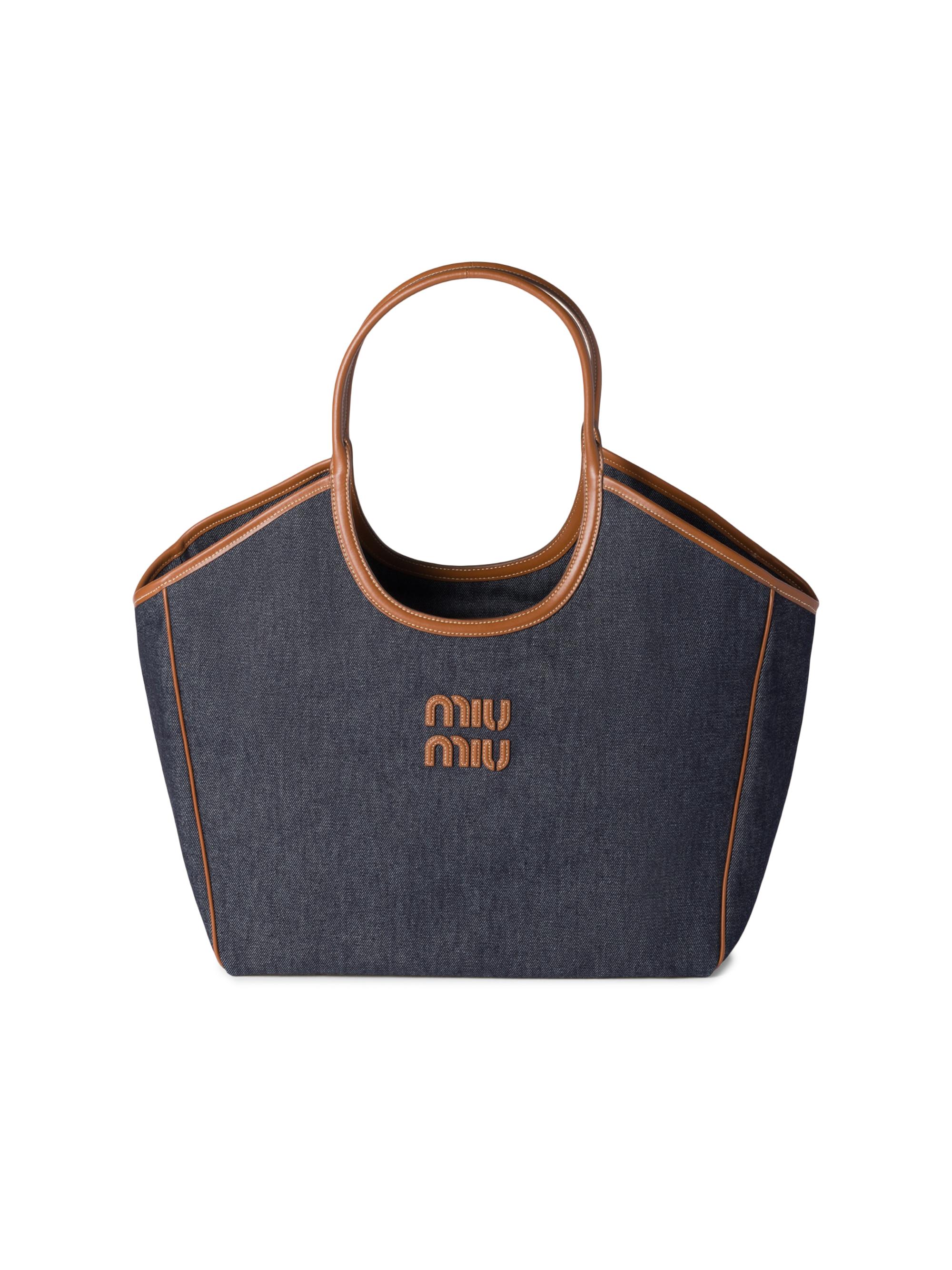 MIUMIU IVY レザーロゴ デニムトートバッグ 0400024514381_BLUE?wid=600&hei