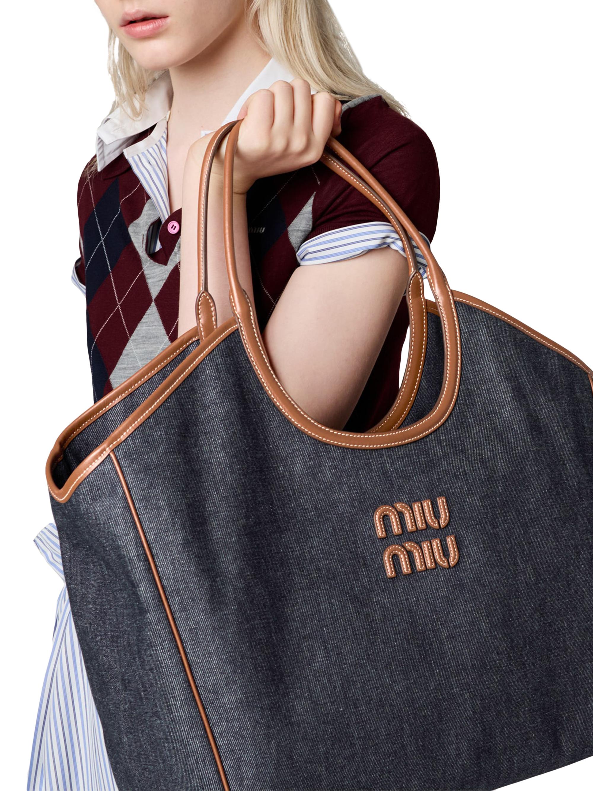 MIUMIU IVY レザーロゴ デニムトートバッグ 0400024514381_BLUE?wid=600&hei