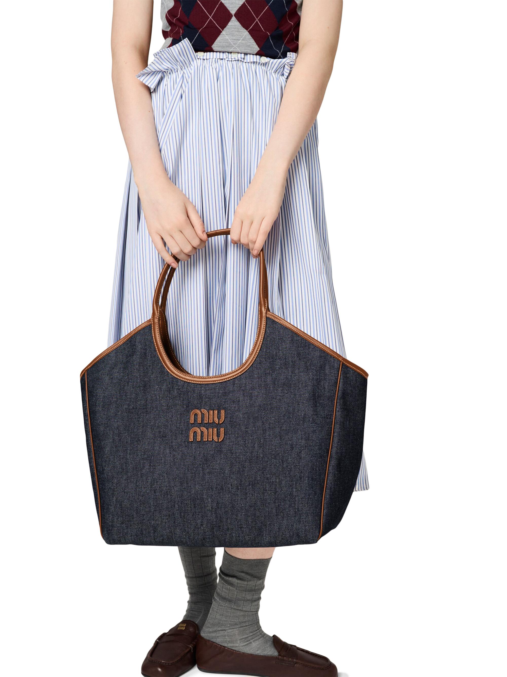Miu Miu Ivy Denim Tote Bag | Saks Fifth Avenue