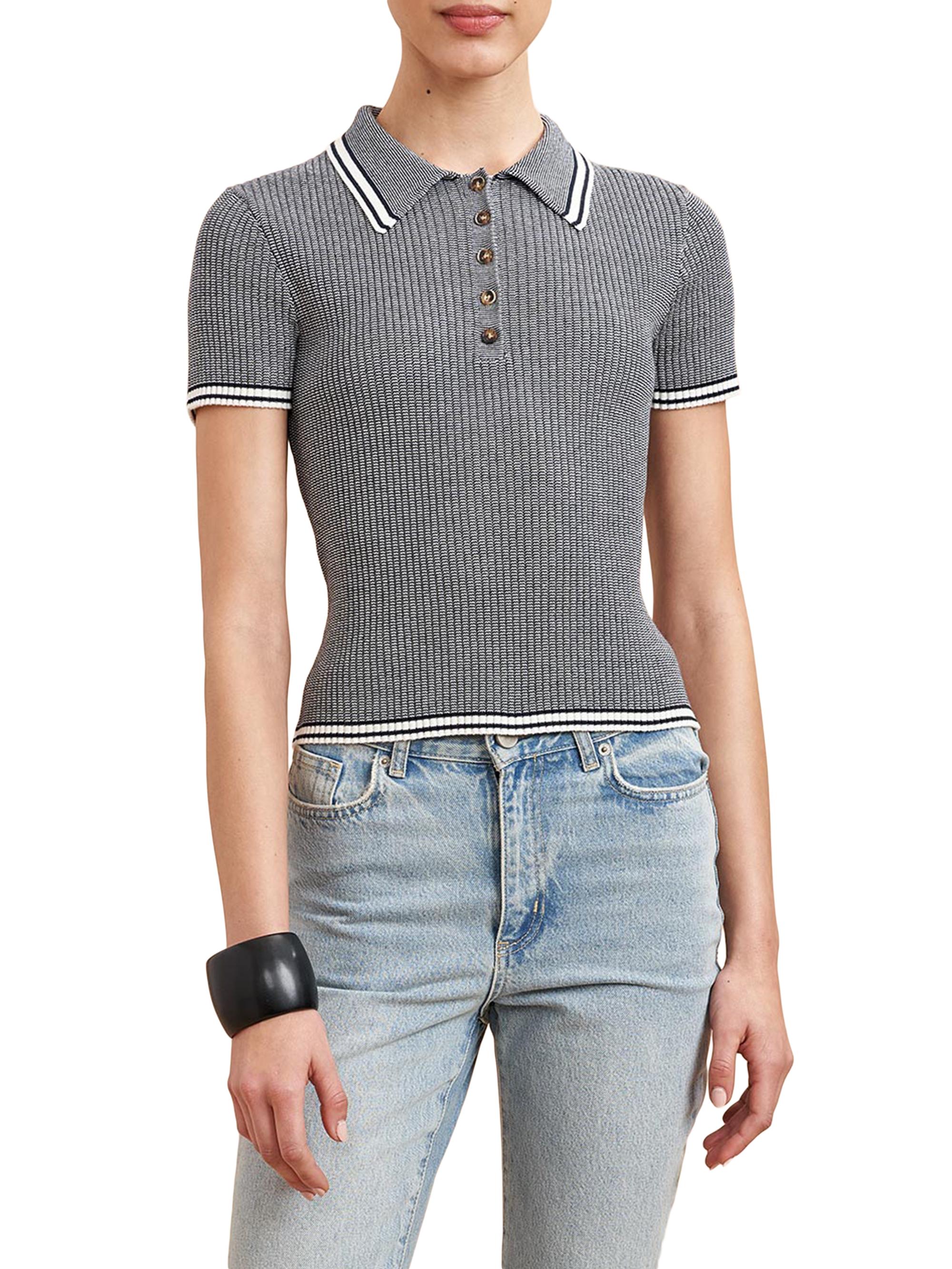 La Ligne Women's Emily Polo Sweaters - Navy