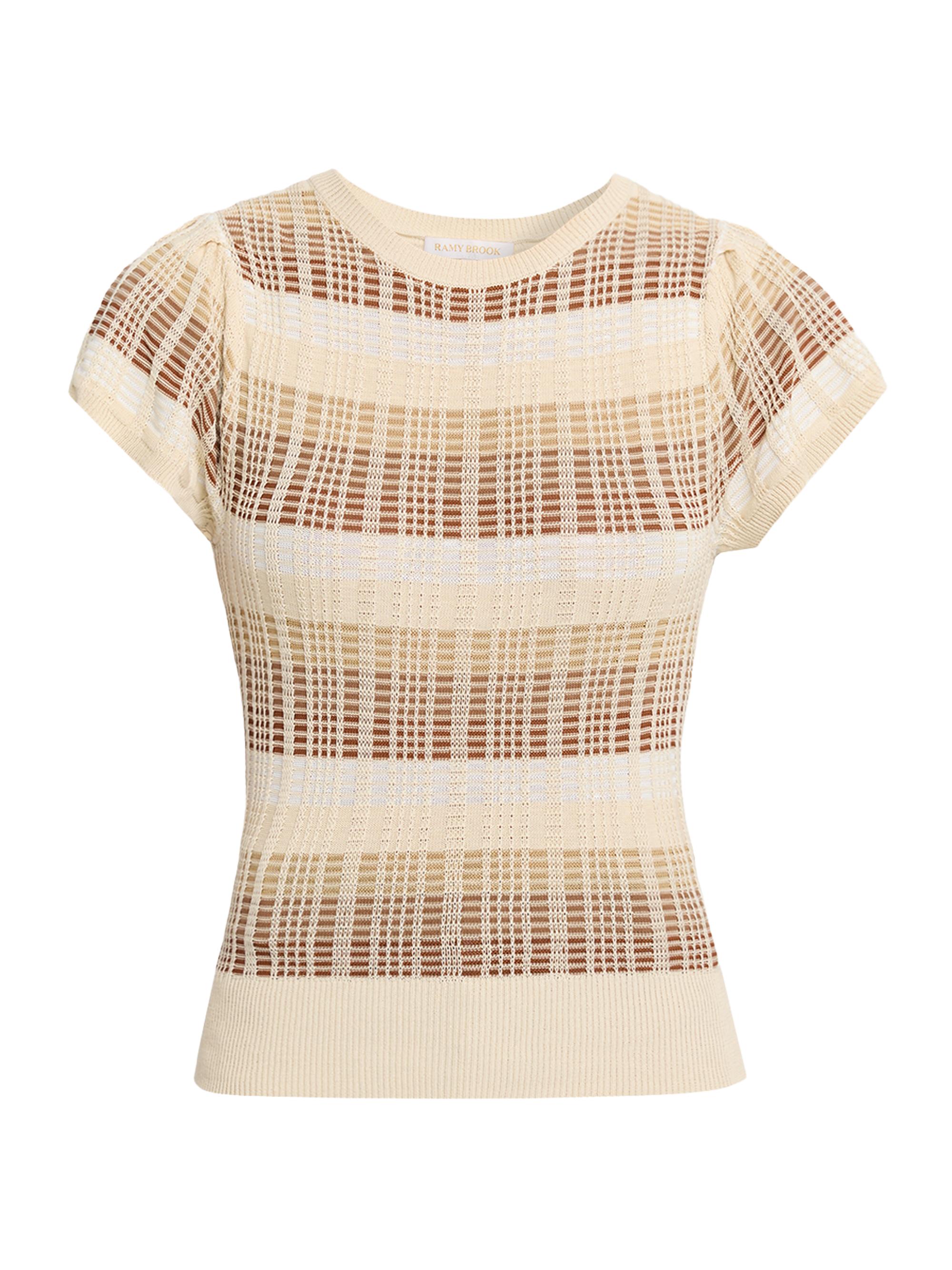 Ramy Brook Women's Rebecca Striped Knit Top - Neutral Pattern