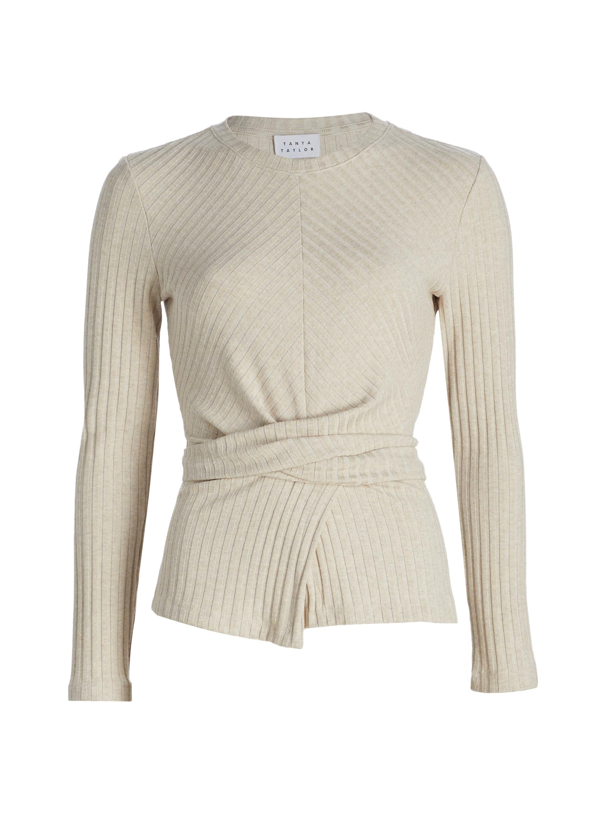 Tanya Taylor Kelsey Rib-Knit Twisted Top | Saks Fifth Avenue