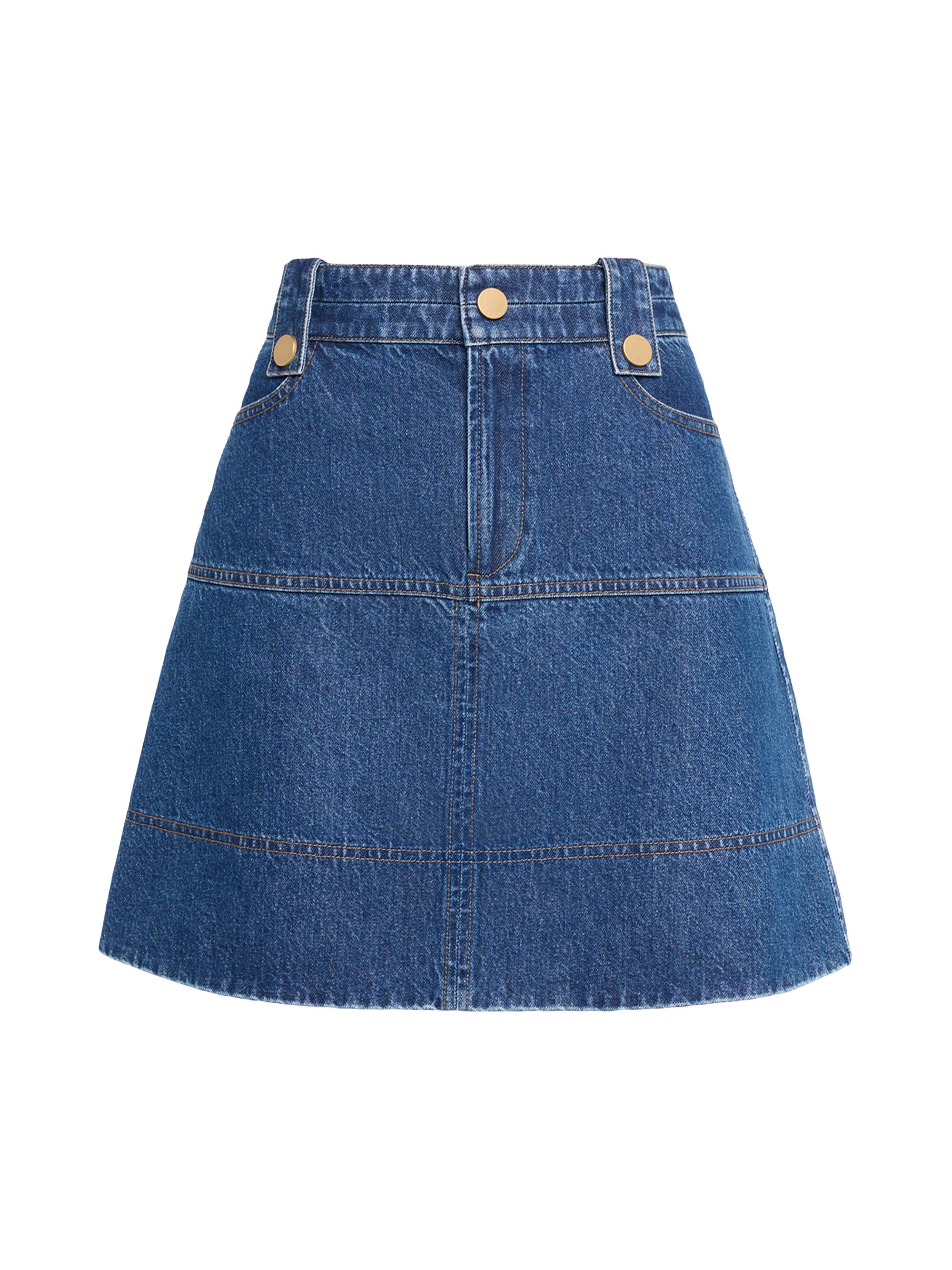 Tanya Taylor Women's Hudie Denim Miniskirt - Bright Blue