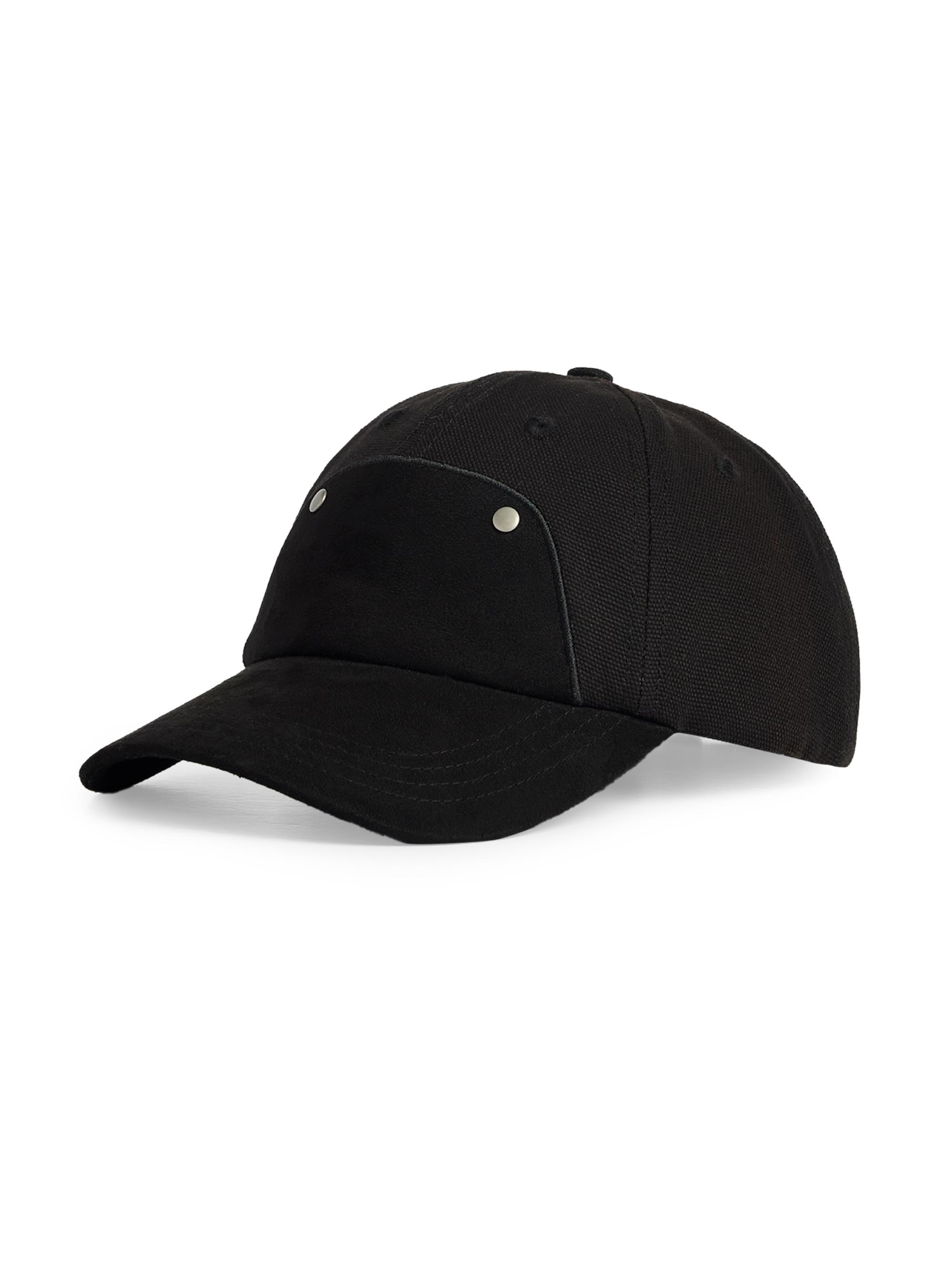 Krost Men's Suede Combo Cap - Black