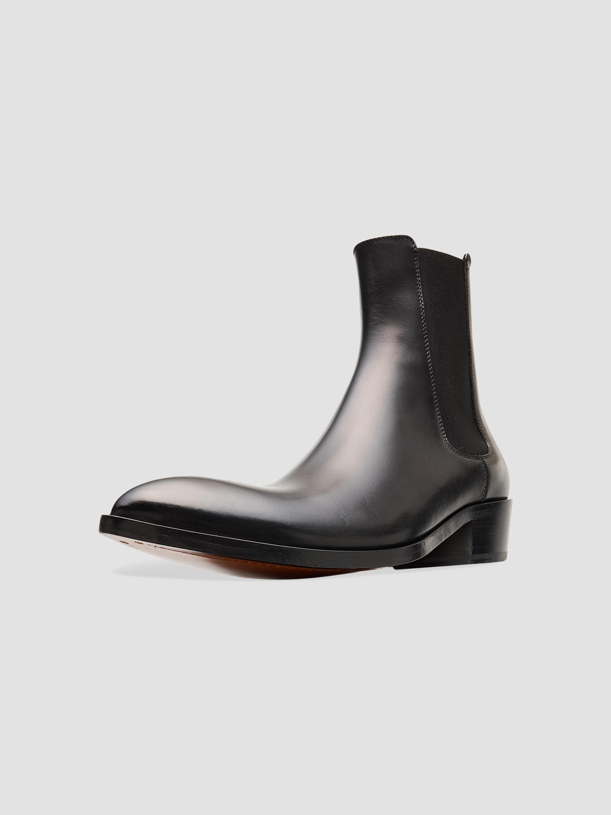 TOM FORD チェルシーブーツ ブラック TOM FORD Burnished Leather Chelsea Boots | Saks Fifth Avenue