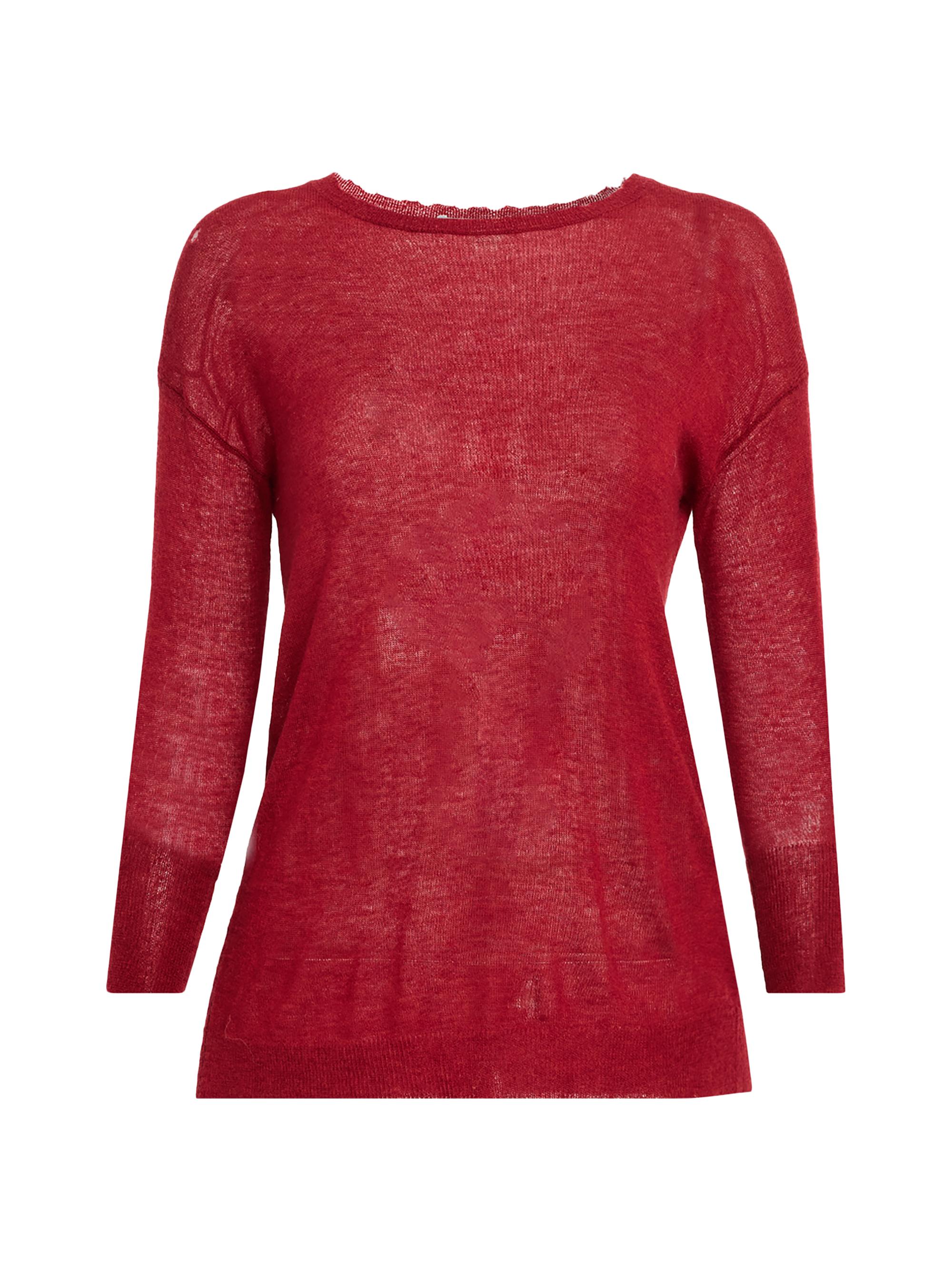 Autumn Cashmere Women's Sheer Cashmere Distressed Sweater - Barn
