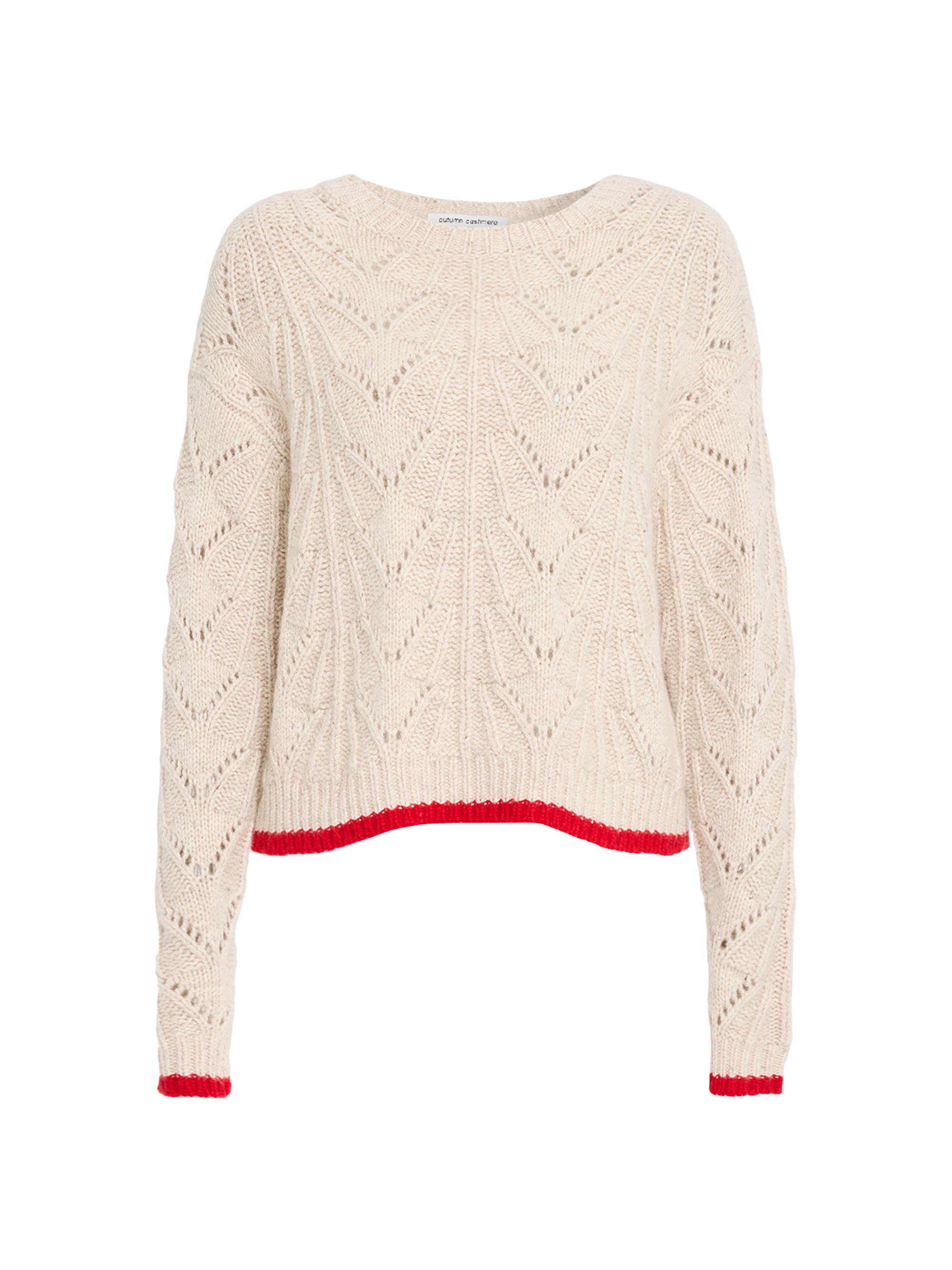 Autumn Cashmere Women's Cashmere Crewneck Sweater - Mojave Black