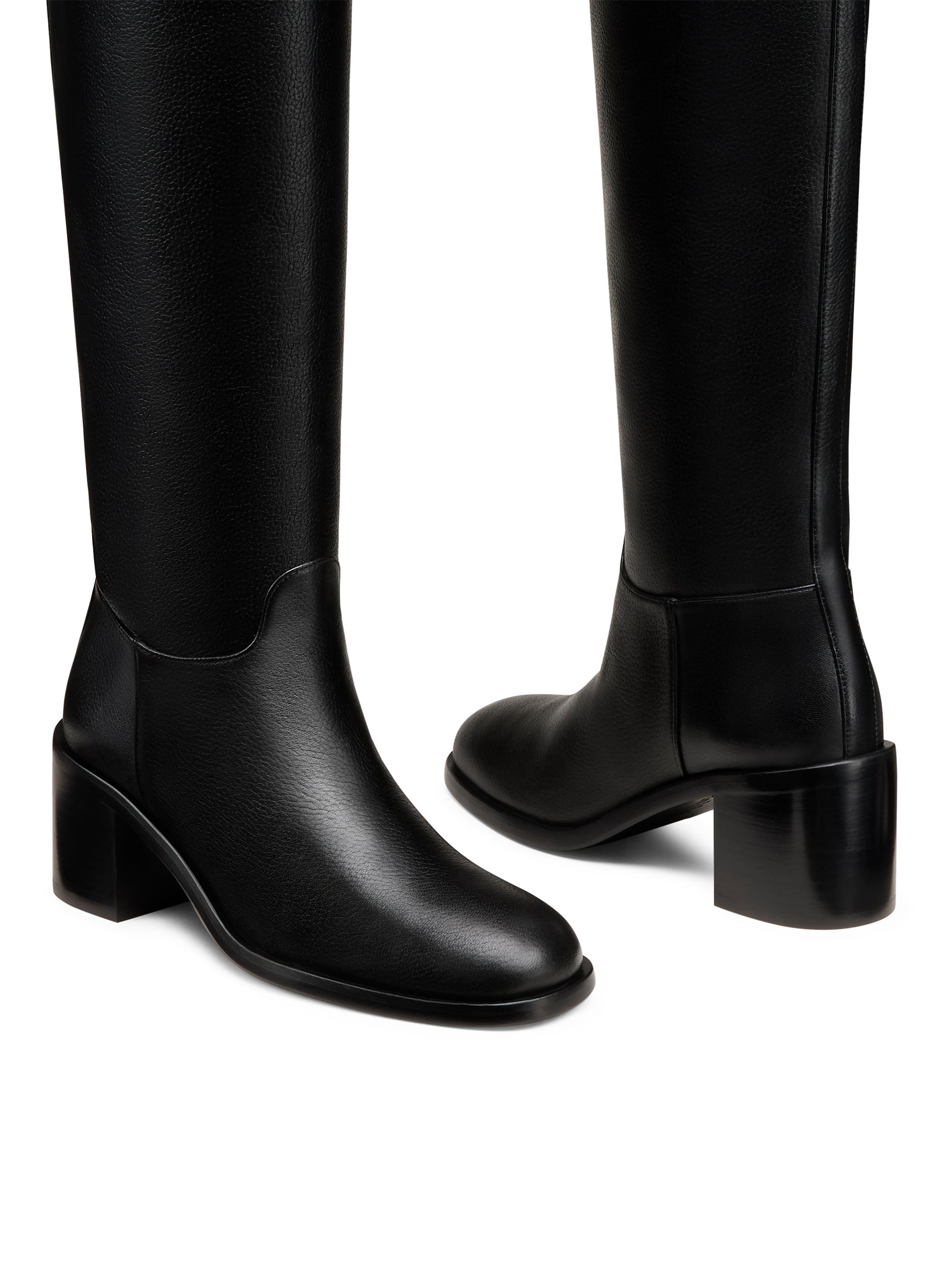 Stuart Weitzman Finn 55MM Leather Knee-High Boots | Saks Fifth Avenue