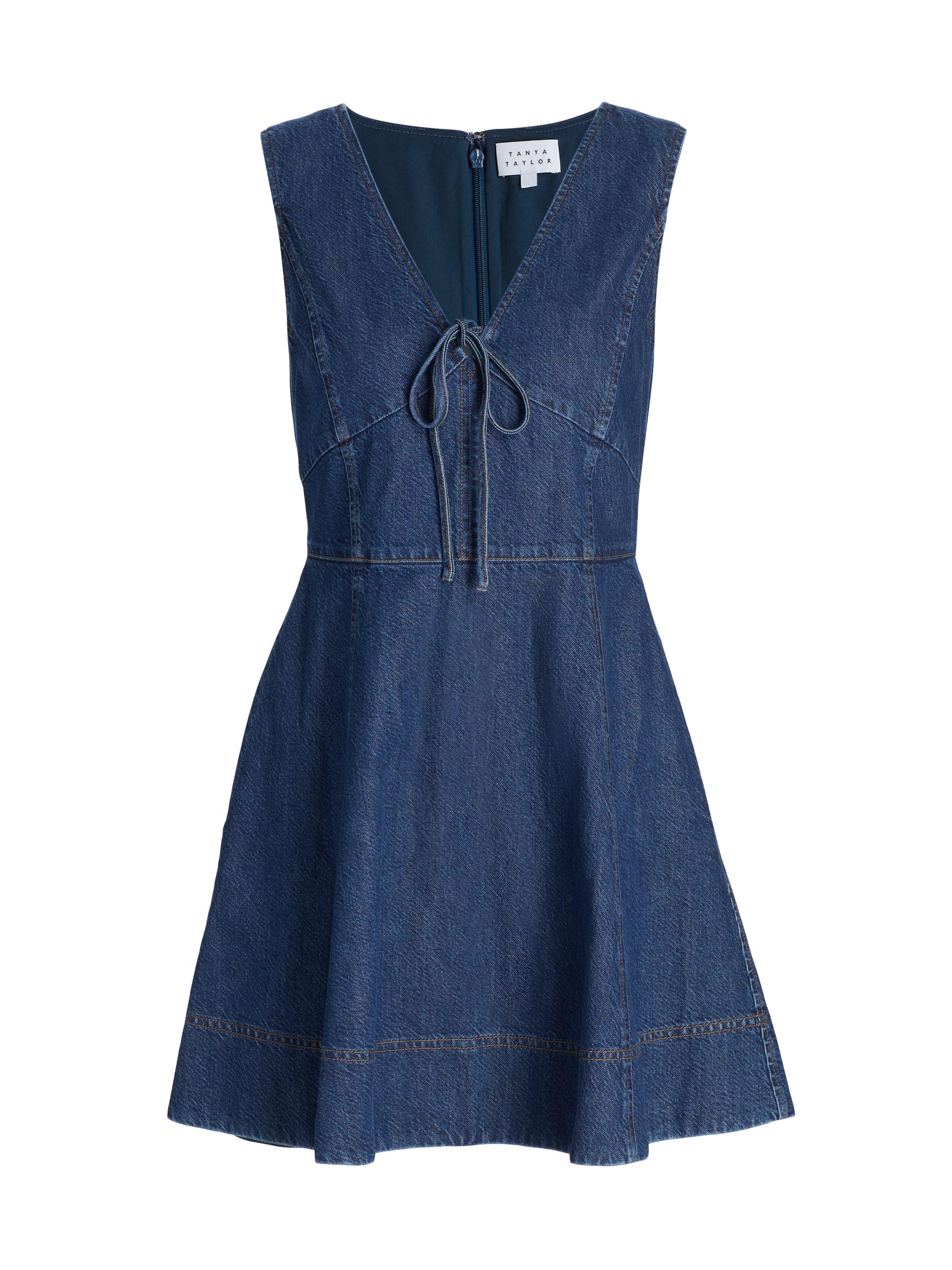 Tanya Taylor Women's Nova Denim Fit-and-Flare Minidress - Classic Indigo Blue
