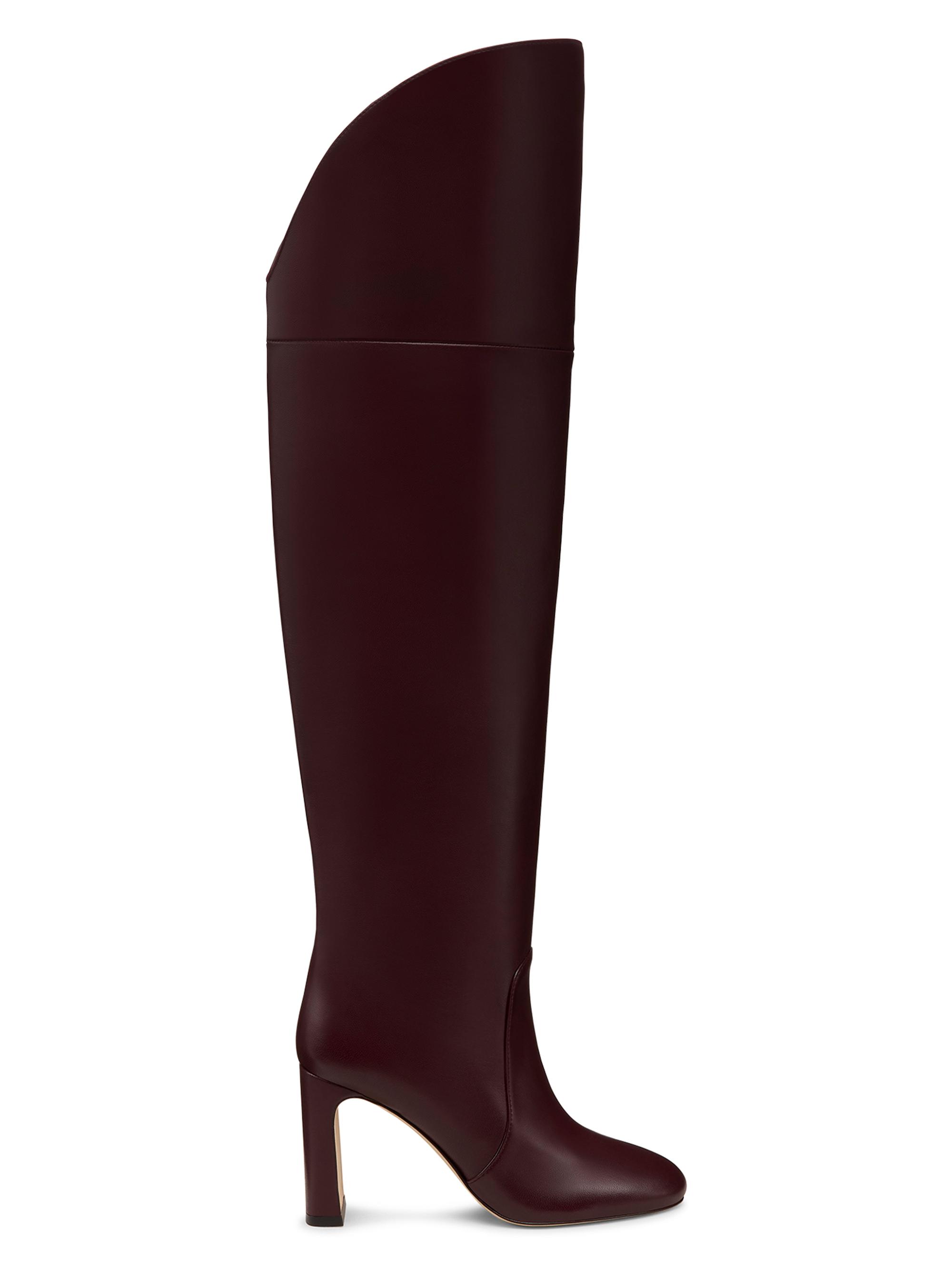 Stuart Weitzman Women's Babette 85MM Leather Over-The-Knee Boots - Boysenberry