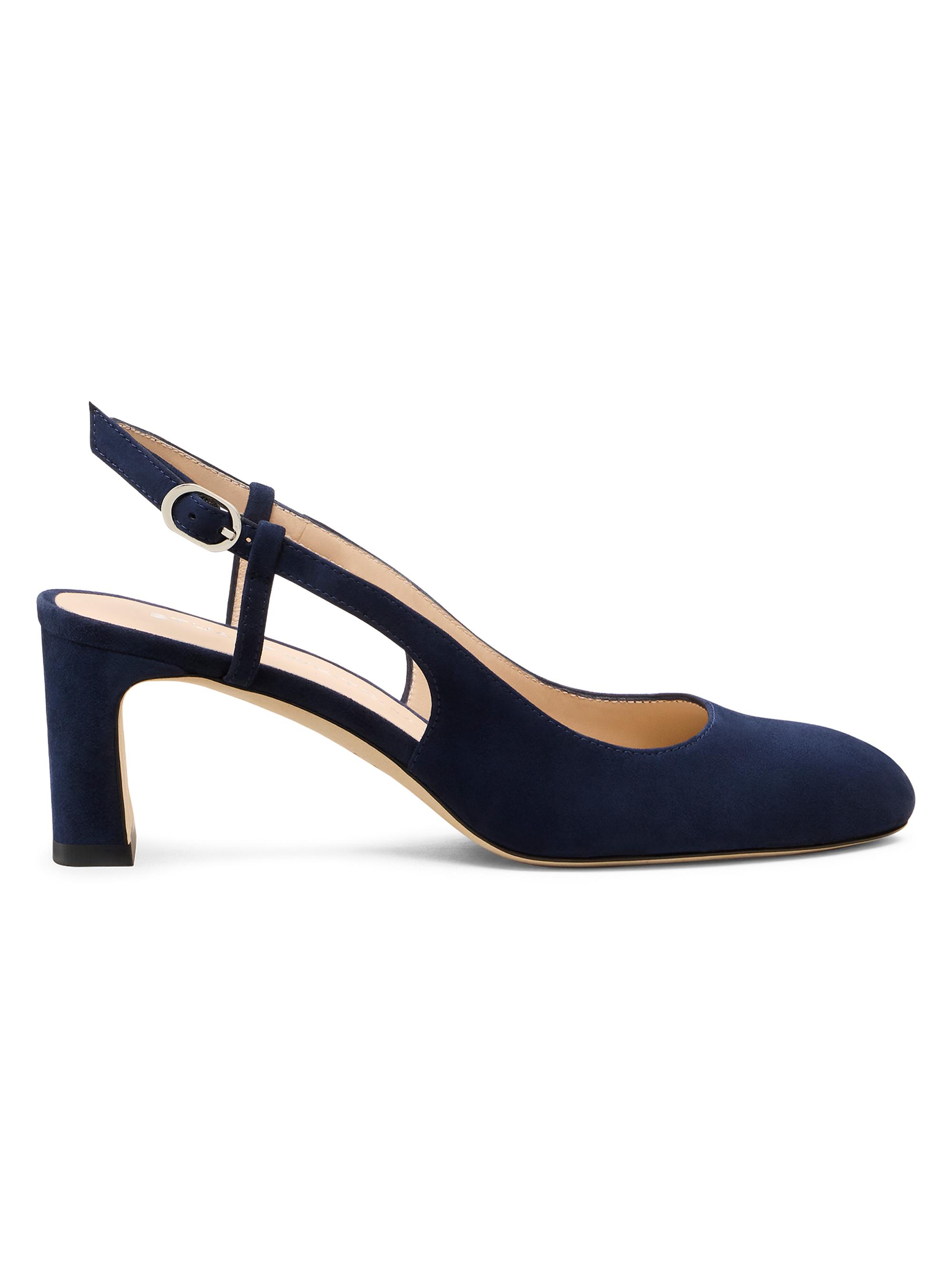 Stuart Weitzman Women's Babette 60MM Suede Slingback Pumps - Nice Blue