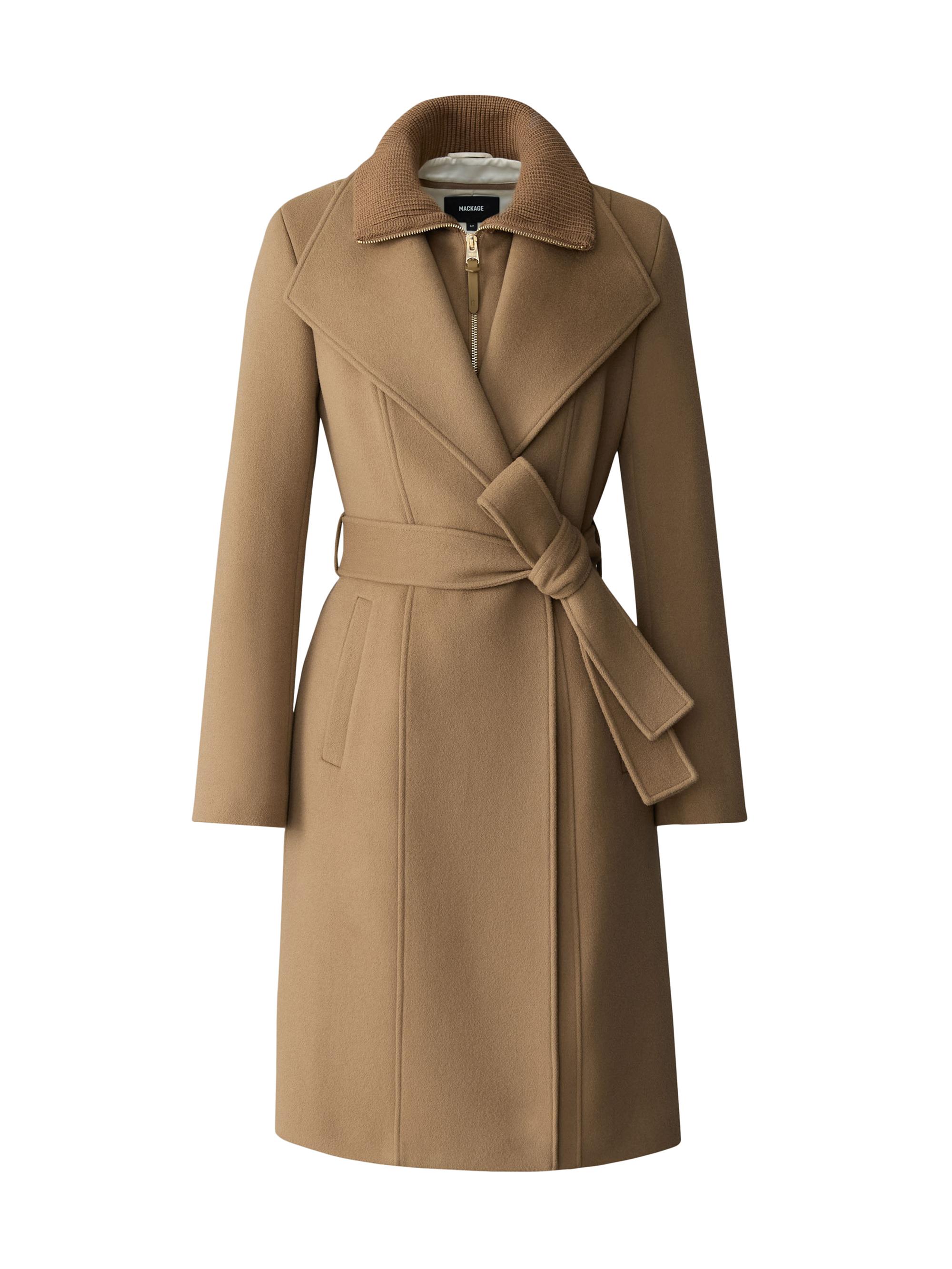 Mackage Women's Norita Belted Wool Coat - Otter