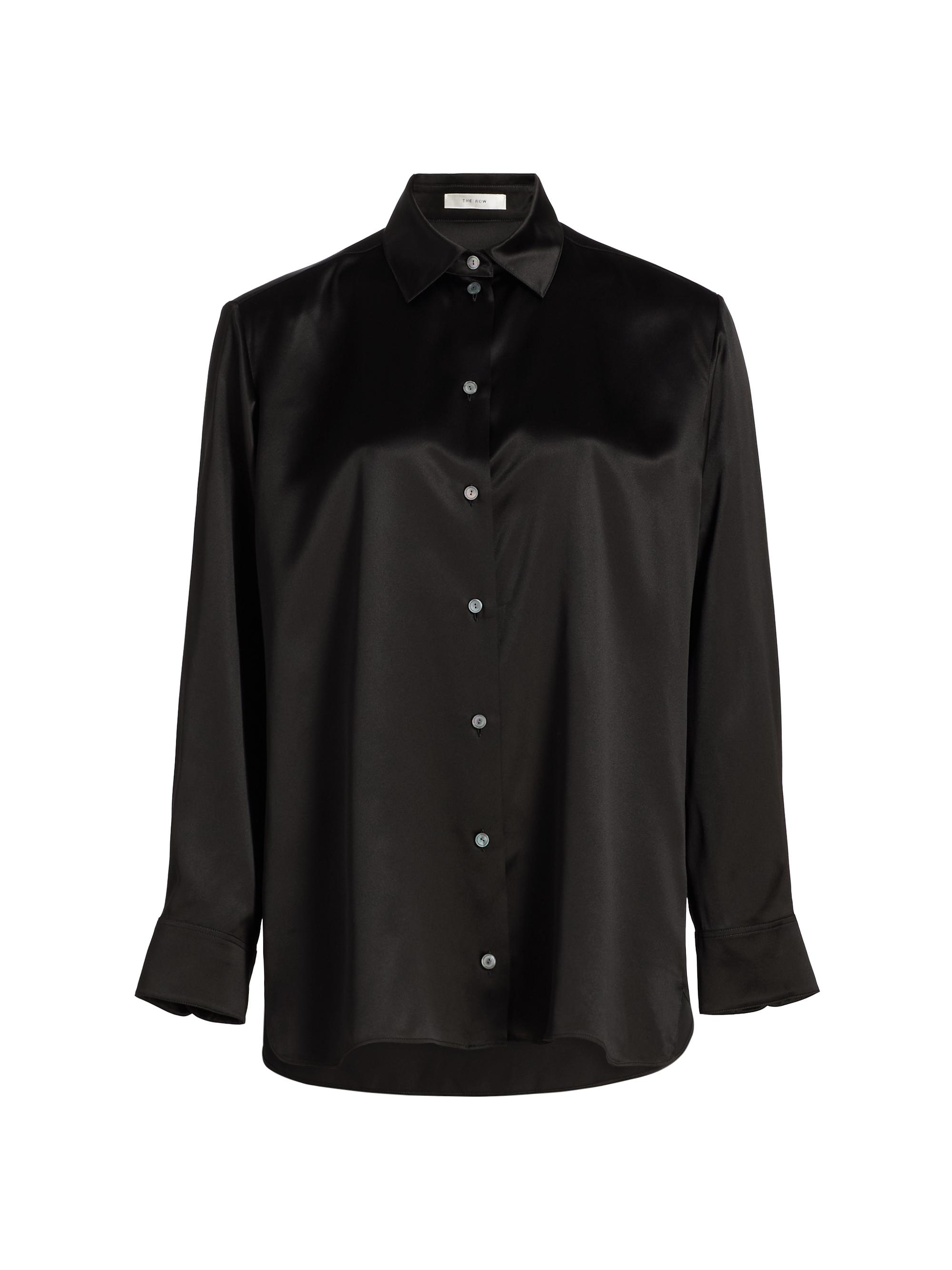The Row Women's Sisilia Silk Shirt - Black