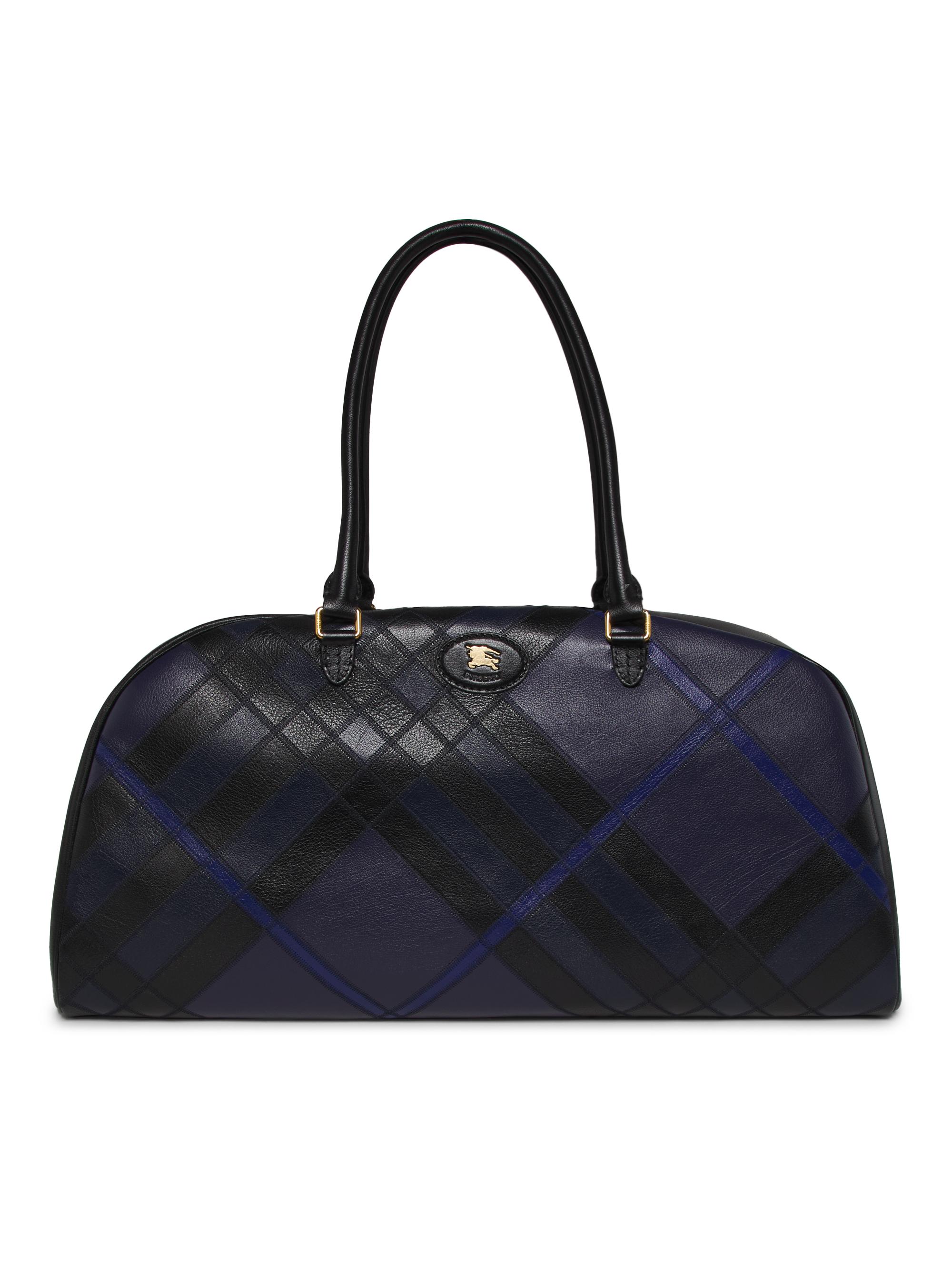 Burberry Men's Highlands Leather Bowling Bag - Storm