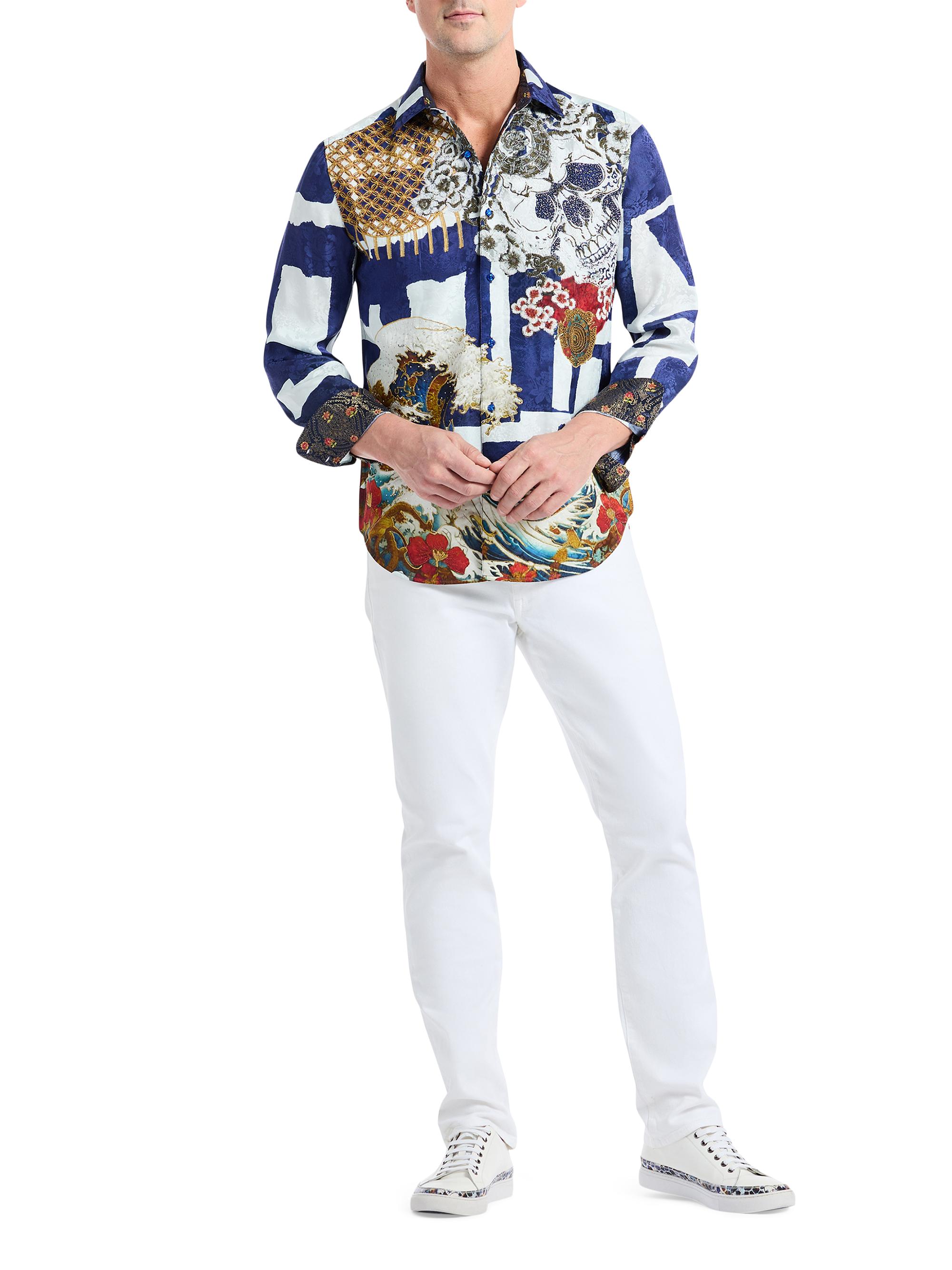 Robert Graham Men's Shafik's Graphic Silk Shirt