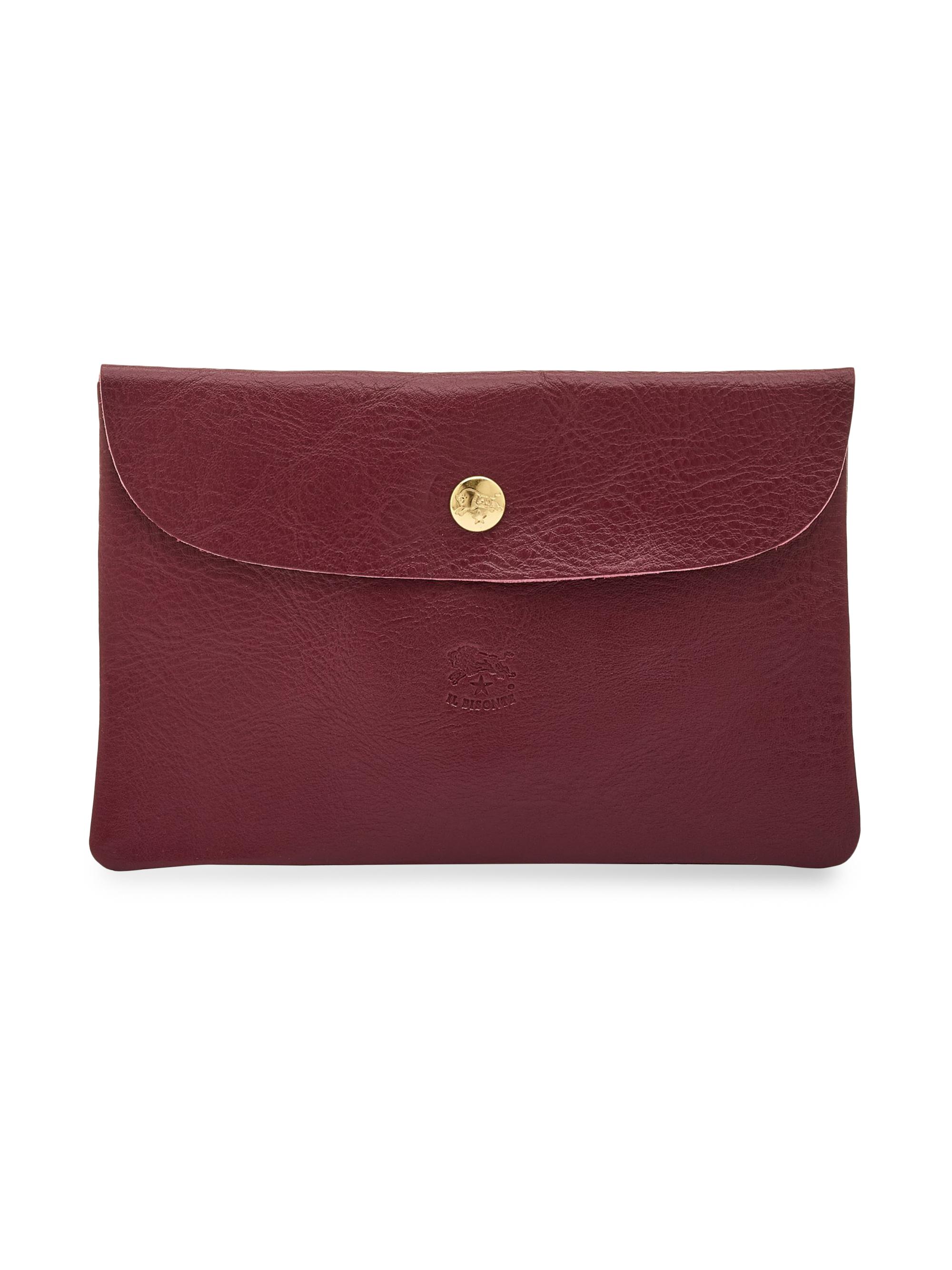 Il Bisonte Women's Case Classic Leather Pouch - Amarena