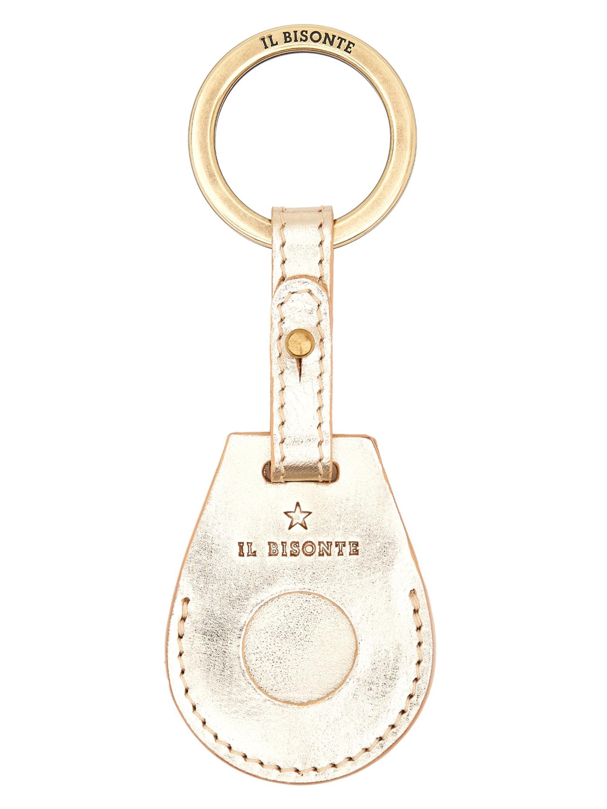 Il Bisonte Women's Nina AirTag Leather Keyring - Platino