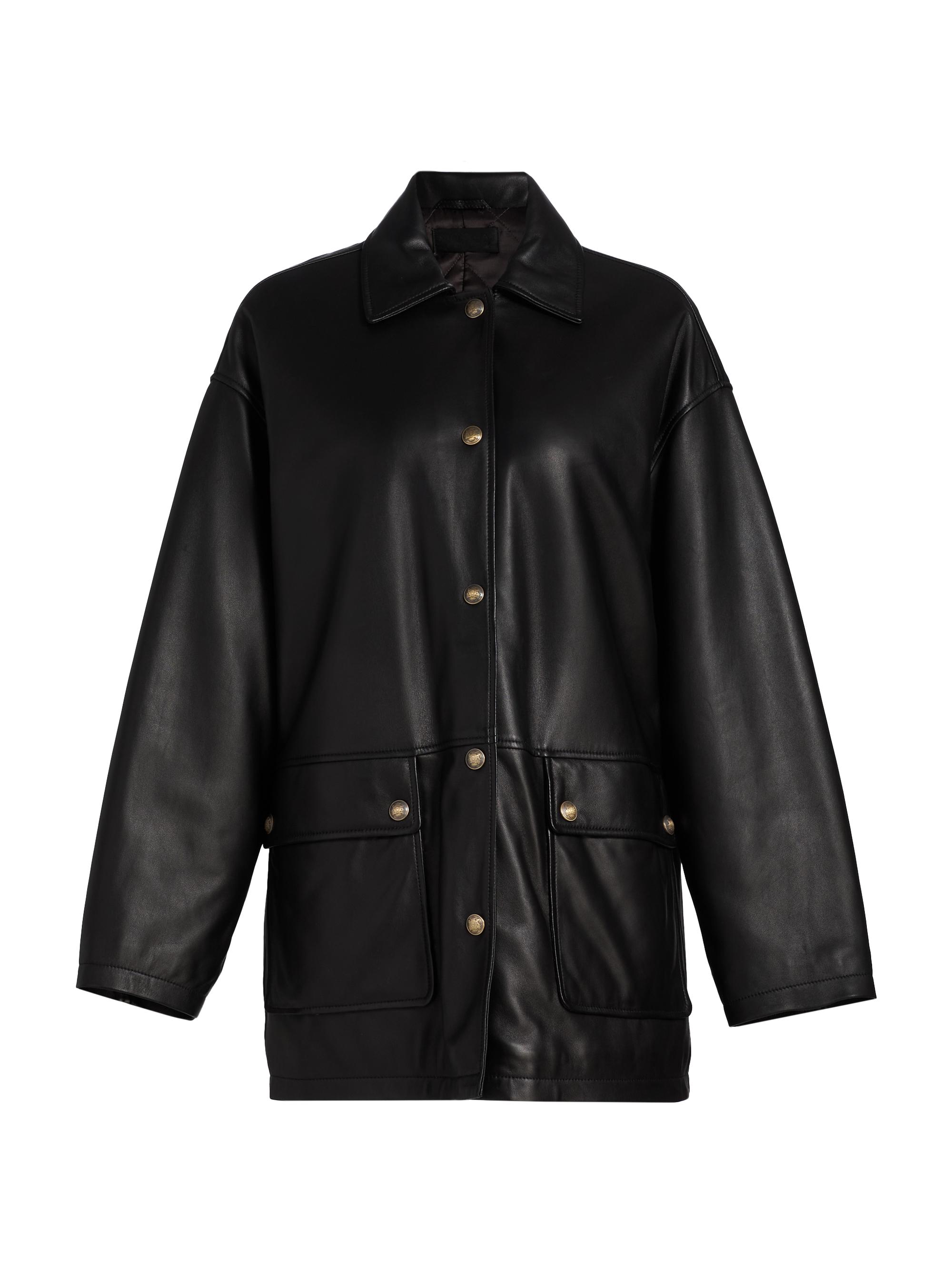 Nili Lotan Women's Cordel Leather Coat - Black