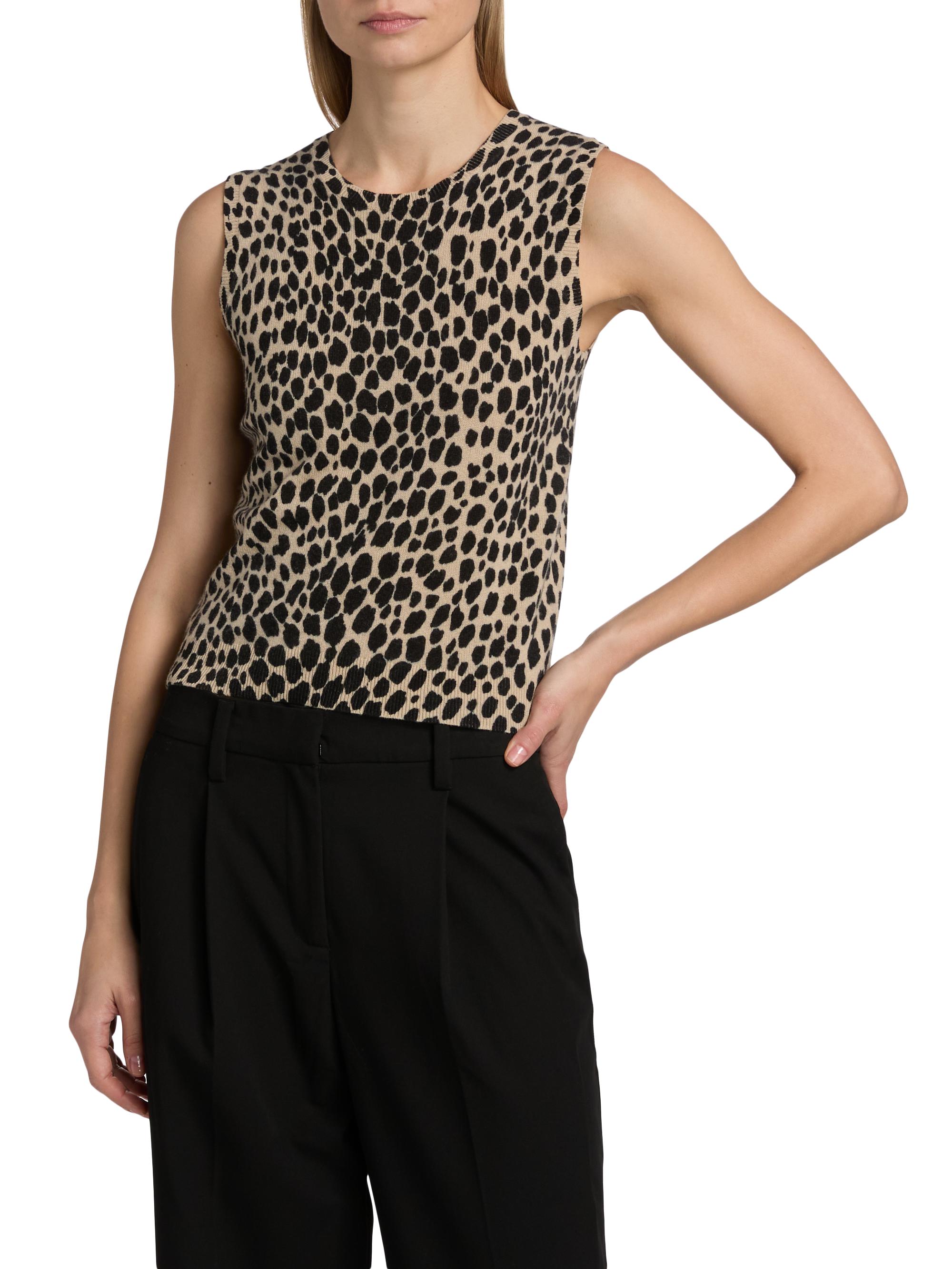 Nili Lotan Nessa Cheetah Print Cashmere Tank | Saks Fifth Avenue