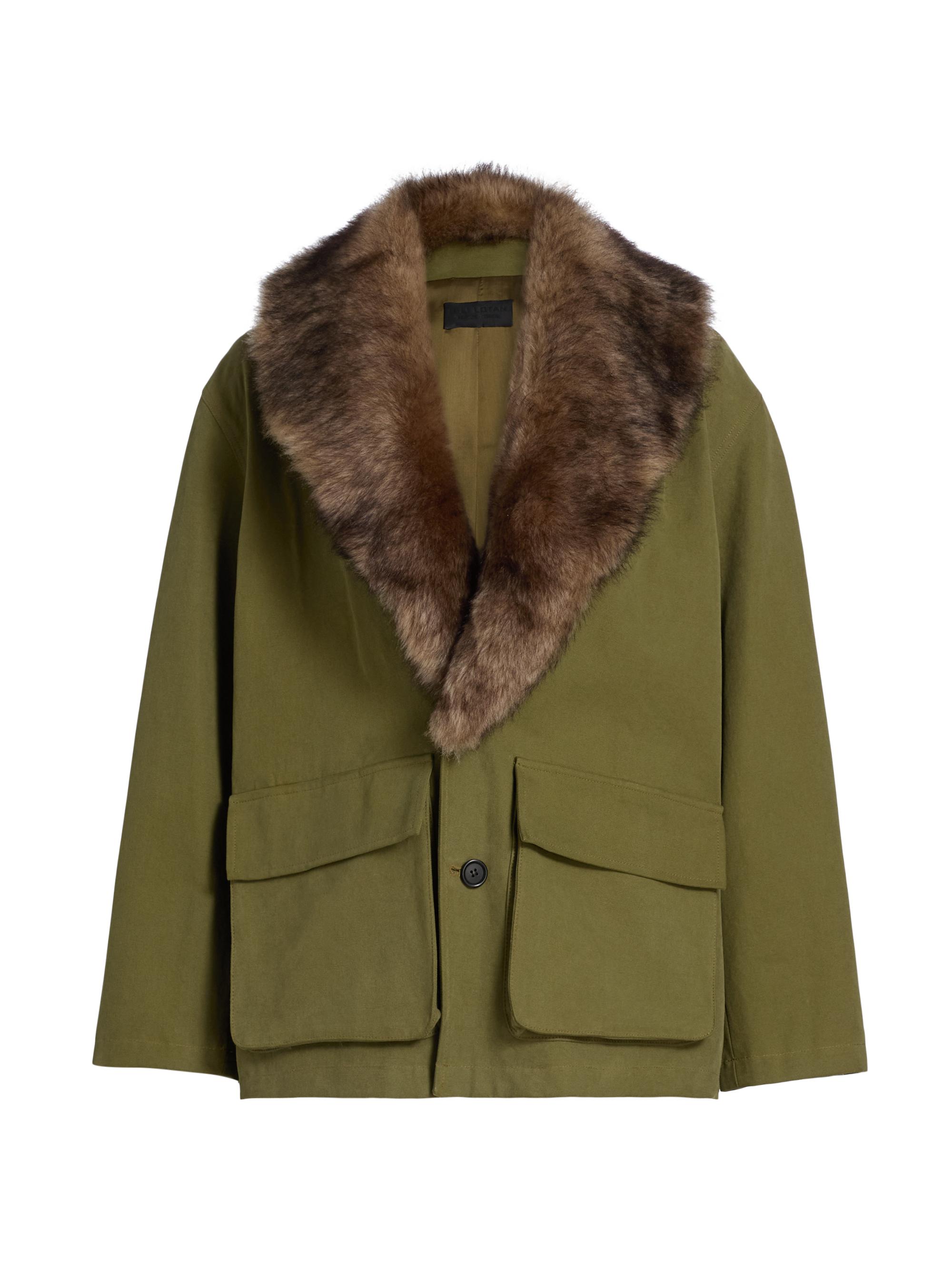 Nili Lotan Women's Ronay Shearling-Trimmed Cotton Parka - Olive Green