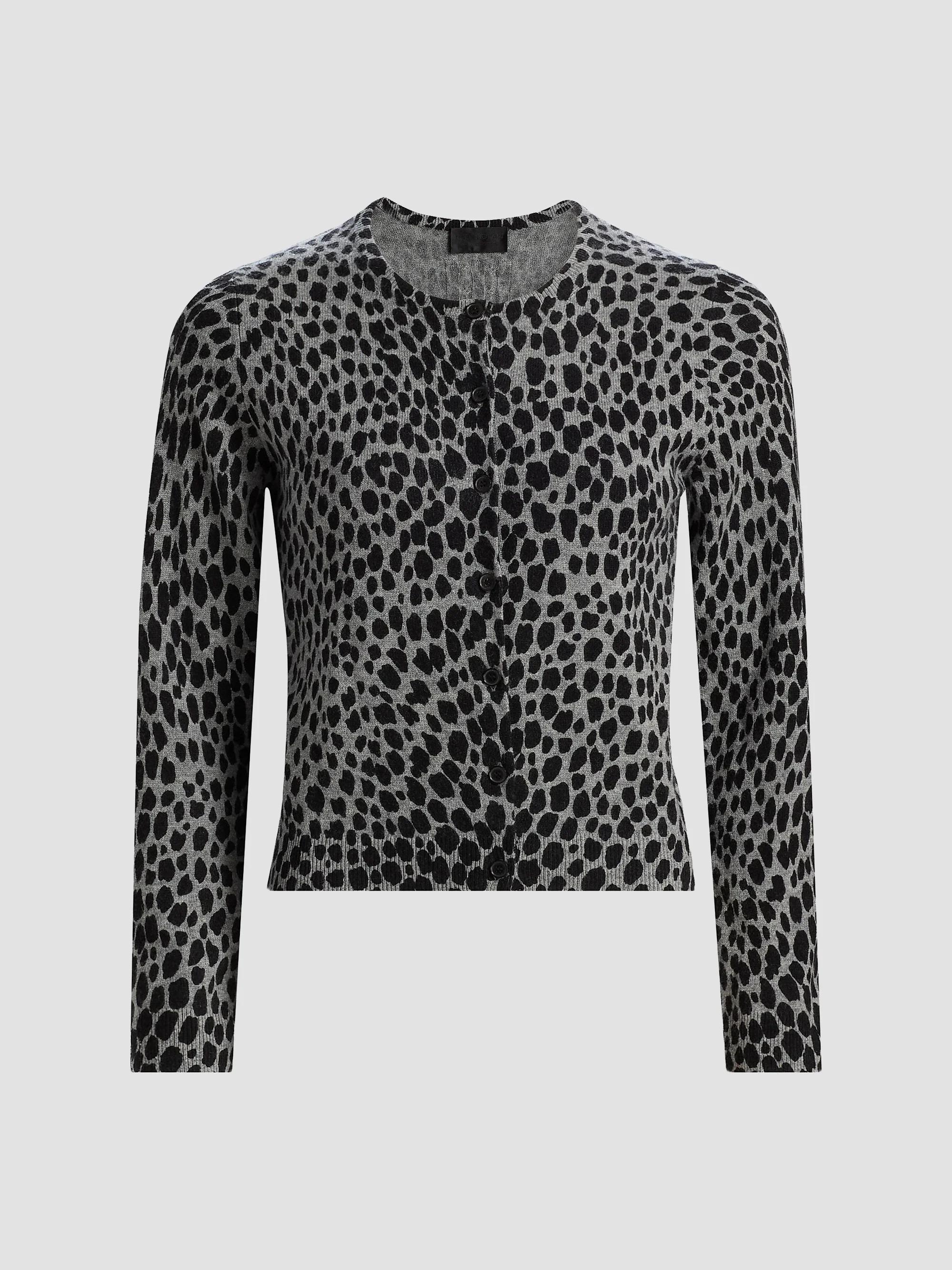Nili Lotan Laevin Animal-Print Cashmere Cardigan | Saks Fifth Avenue
