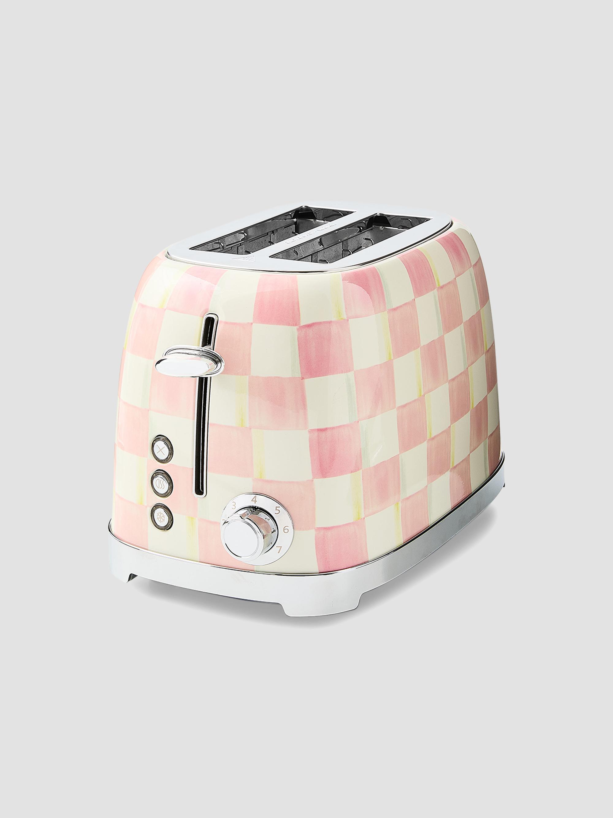 MacKenzie-Childs Mocha Check 2-Slice Toaster | Saks Fifth Avenue
