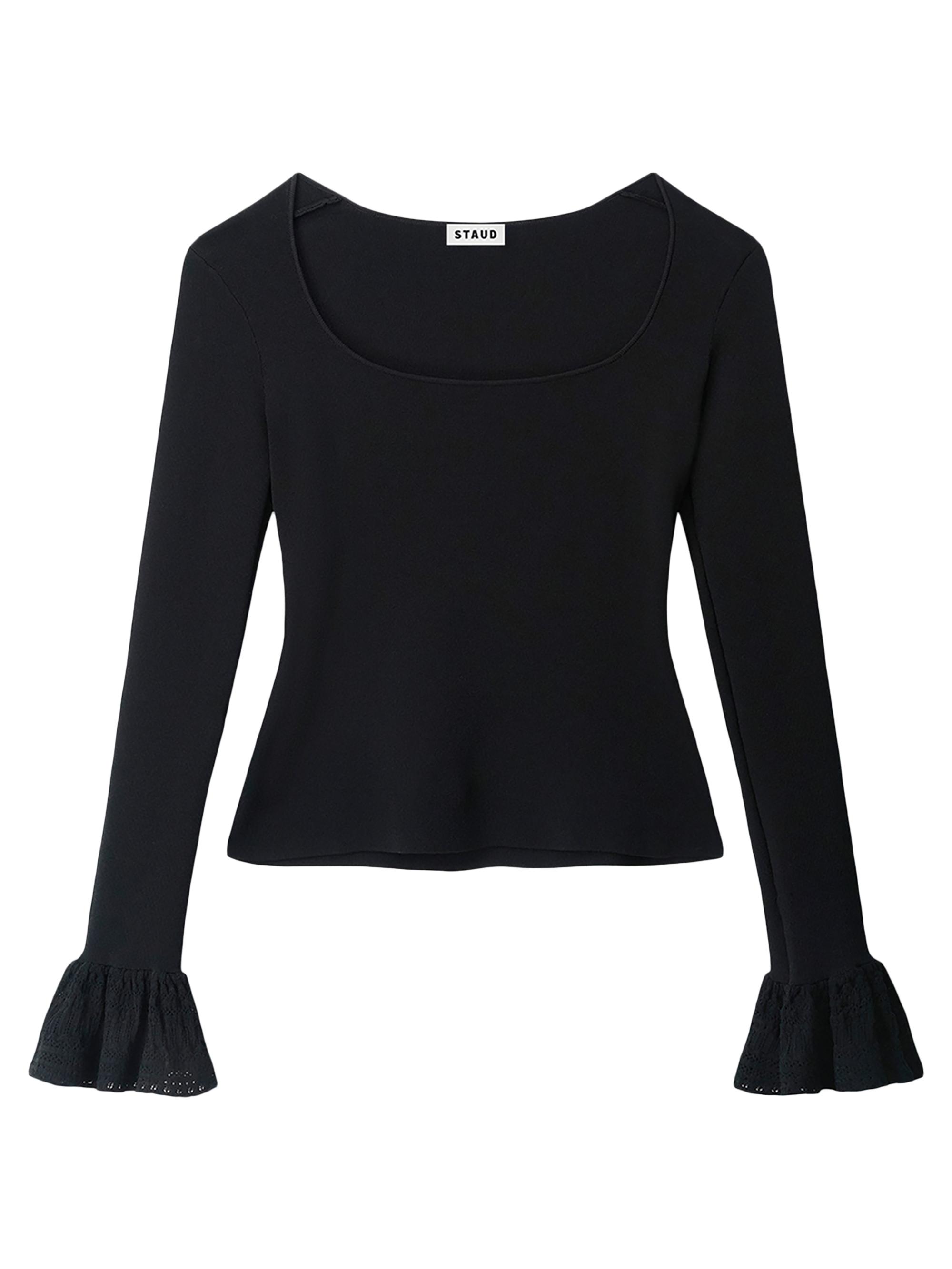 Staud Women's Shelley Scoopneck Top - Black