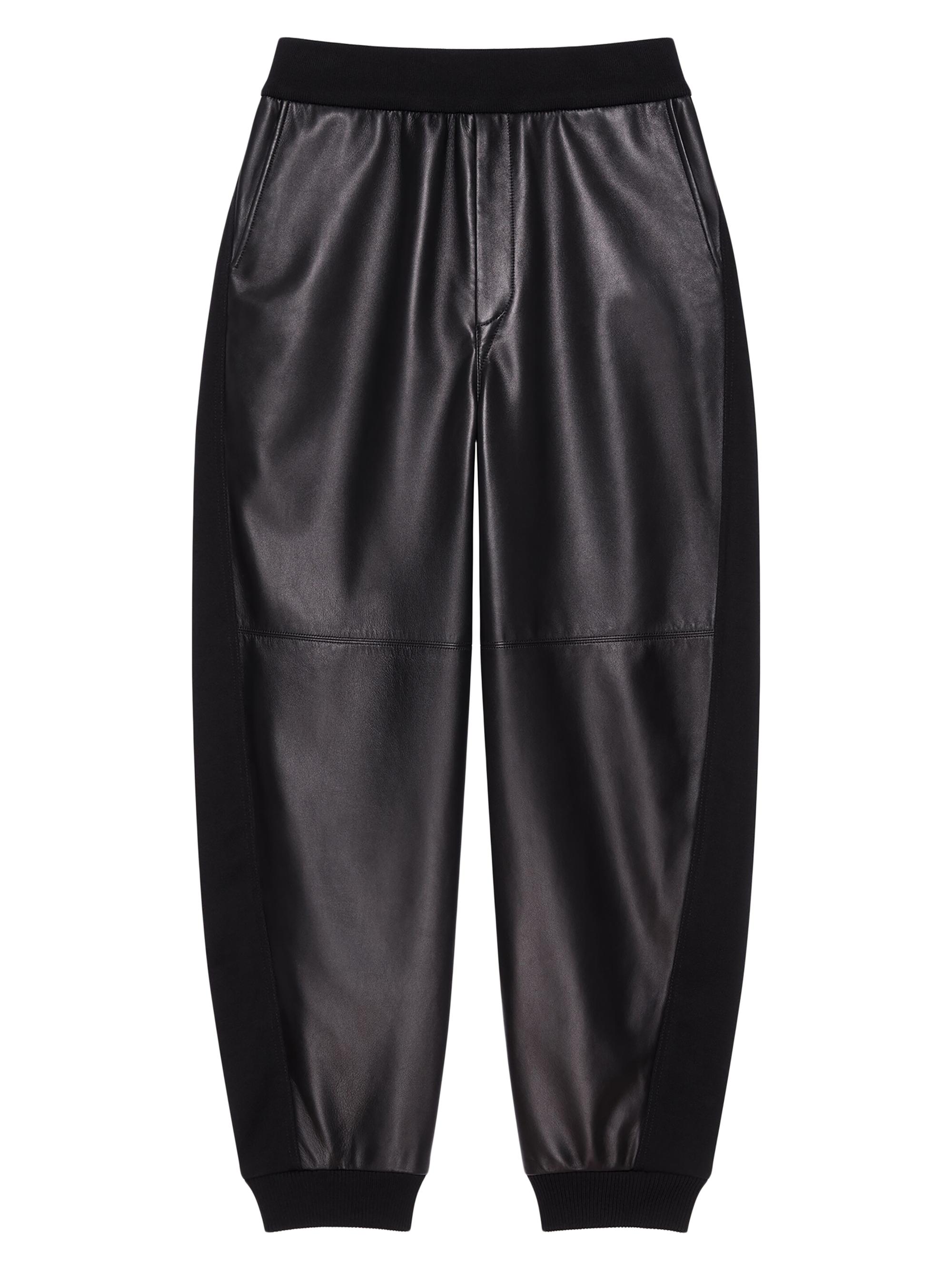 Givenchy Men's Jogger Pants in Leather and Wool - Black