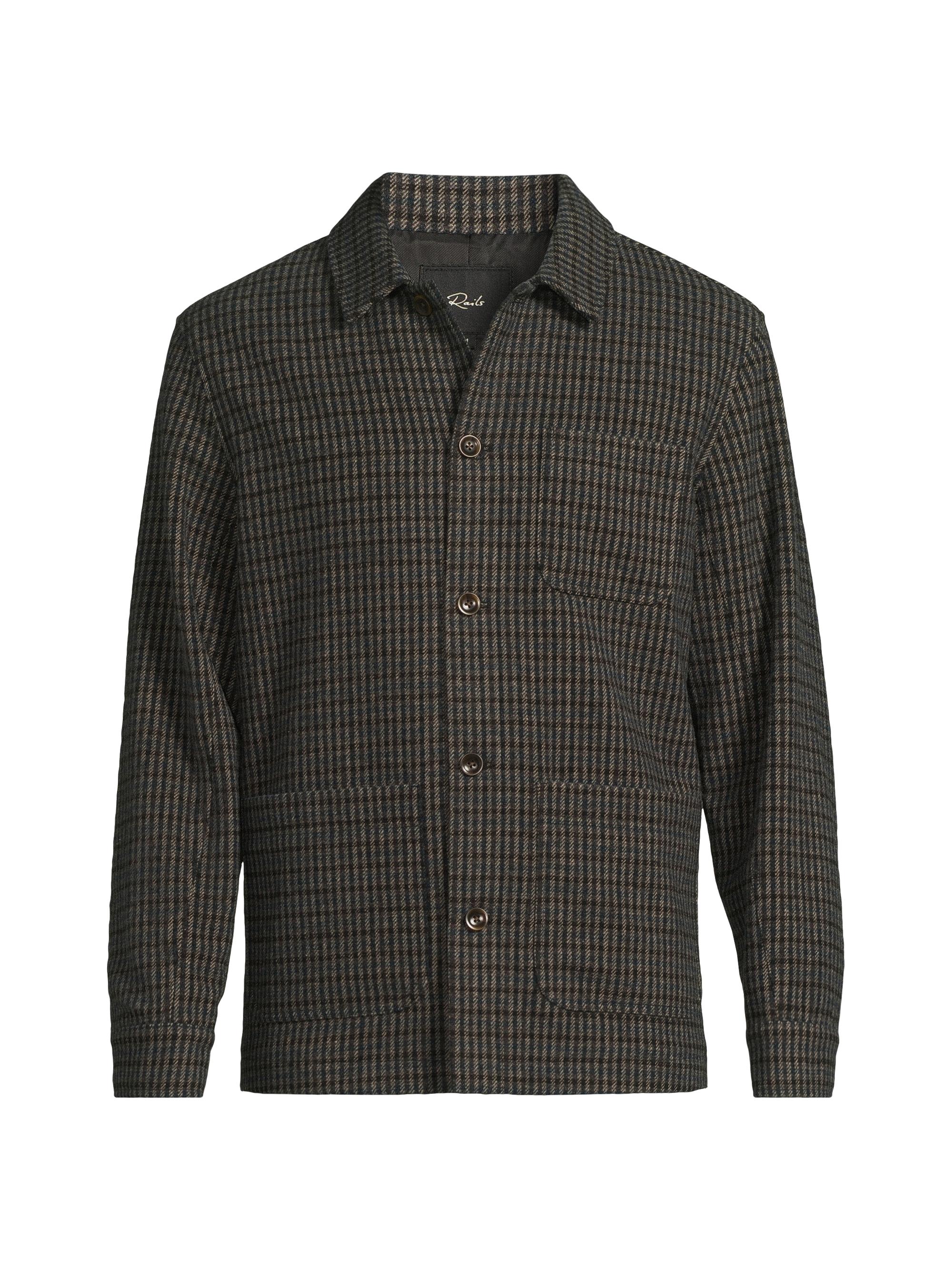 Rails Men's Pascal Plaid Pocket Jacket - Grey Check Plaid