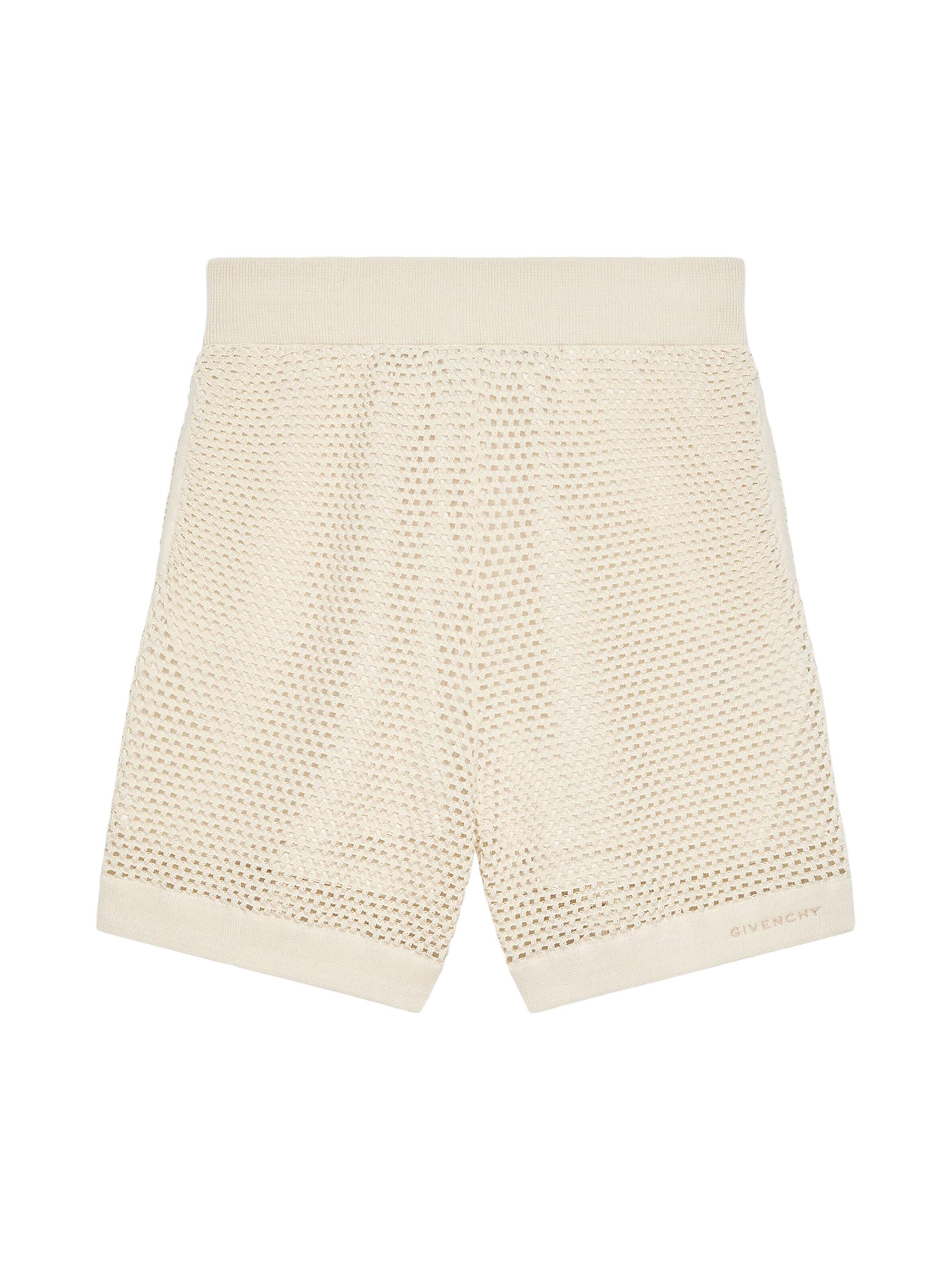 Givenchy Men's Bermuda Shorts in Crochet - Ecru