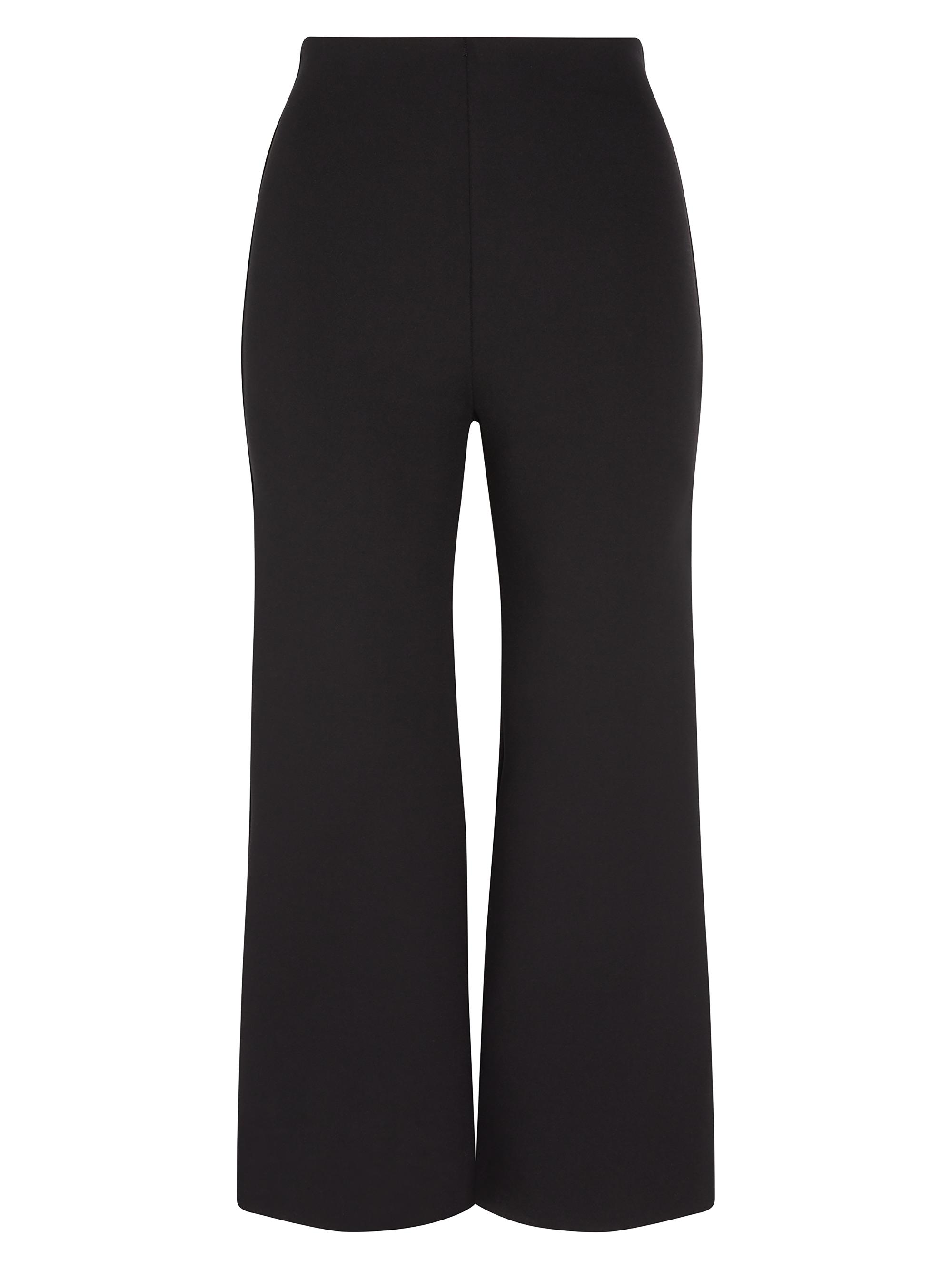 Commando Women's Neoprene Wide-Leg Crop Pants - Black