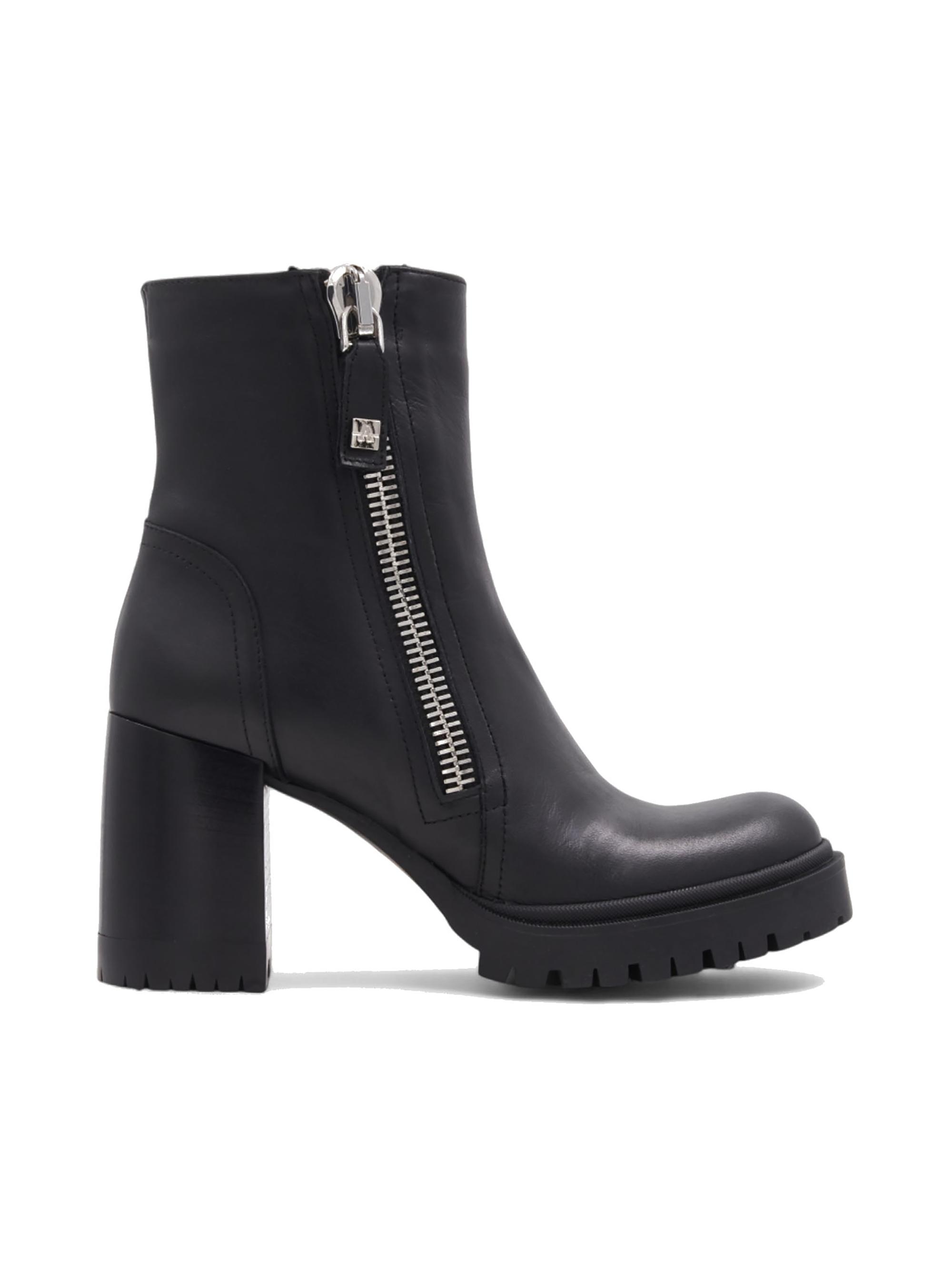 Aquatalia Women's Emma 90MM Leather Booties - Black